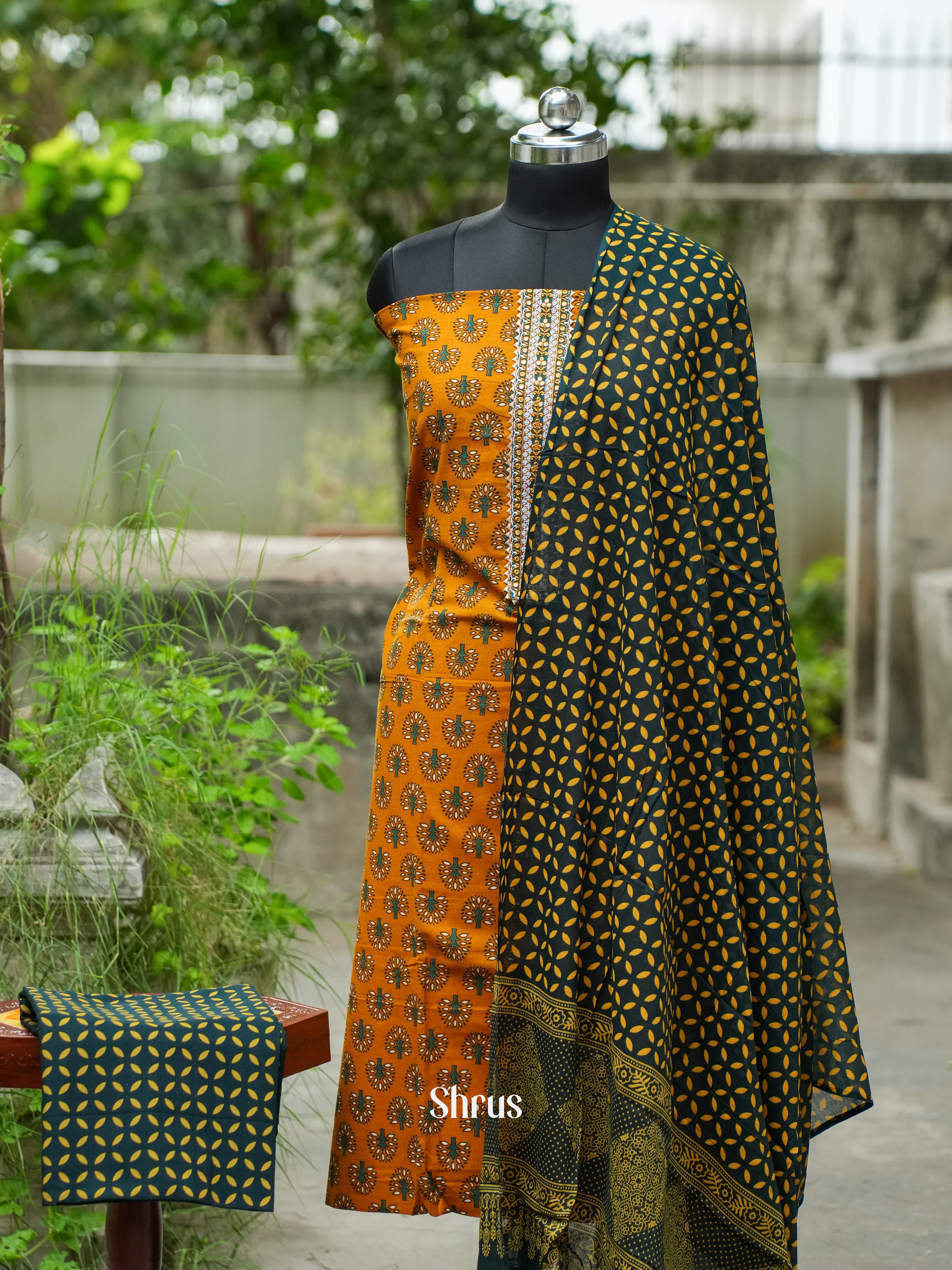 Mustard & Green - Ajrakh Salwar