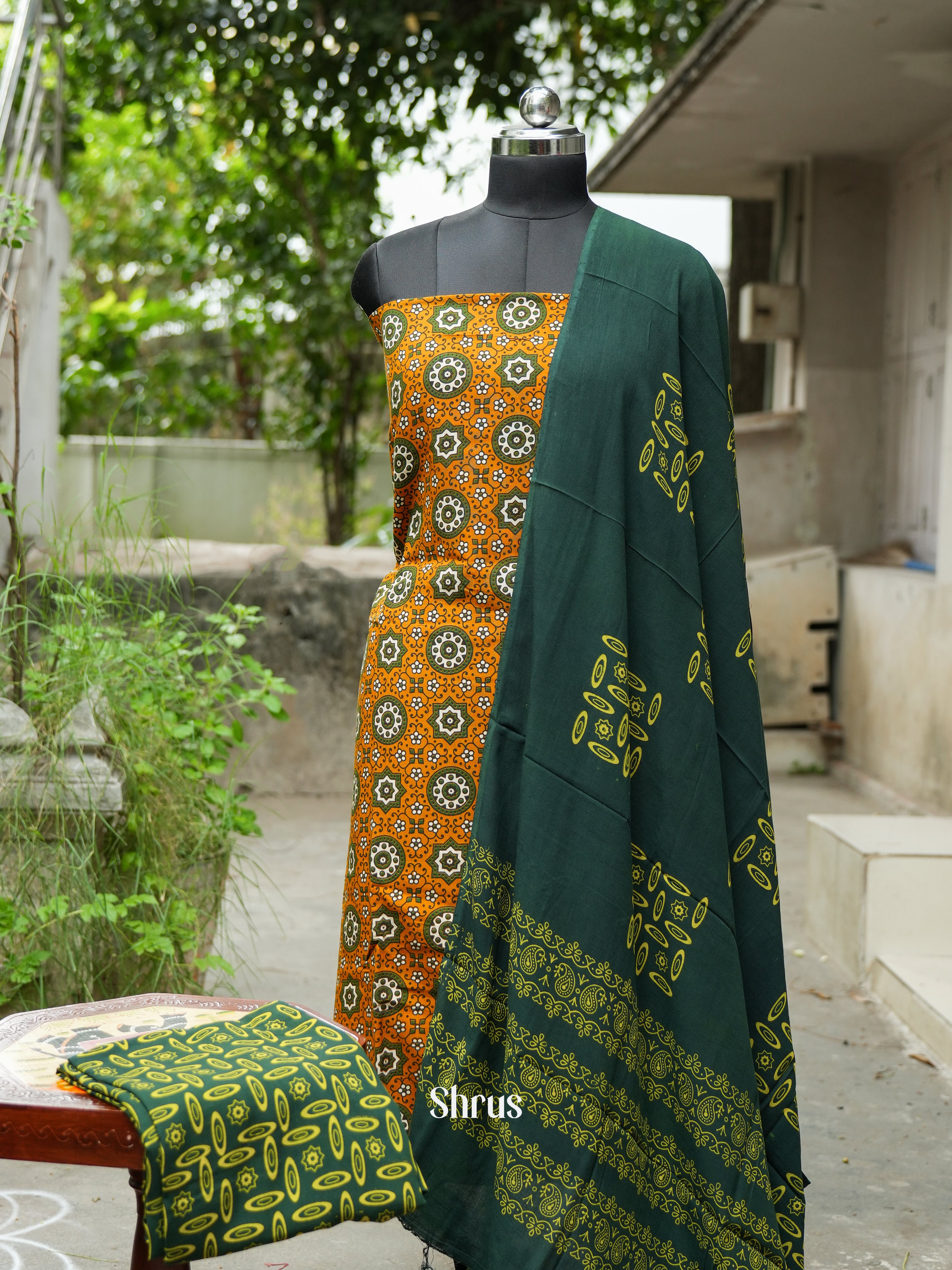 Mustard & Green - Ajrakh Salwar