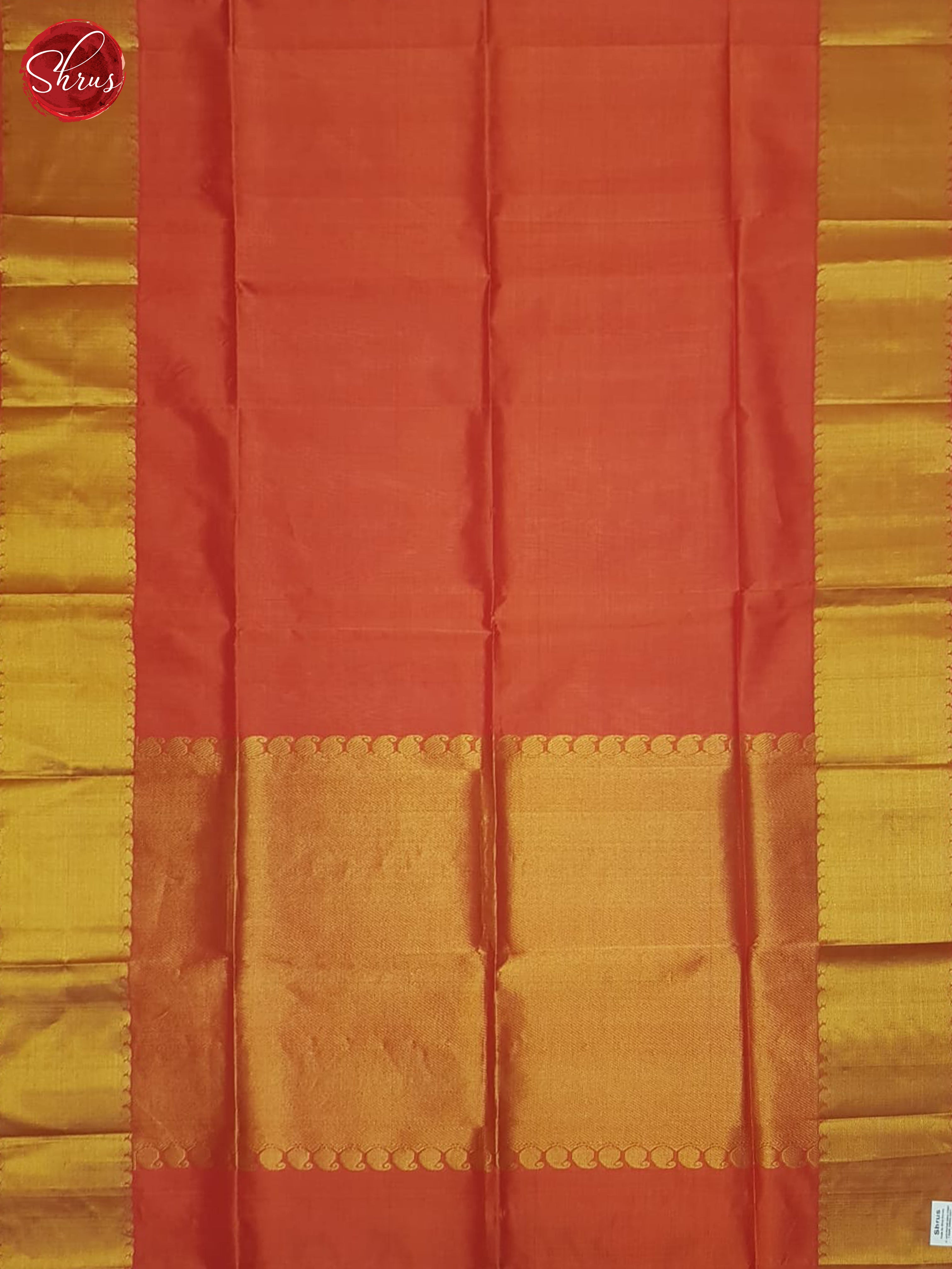 Orange(Single Tone)- Silk Cotton Saree - Shop on ShrusEternity.com