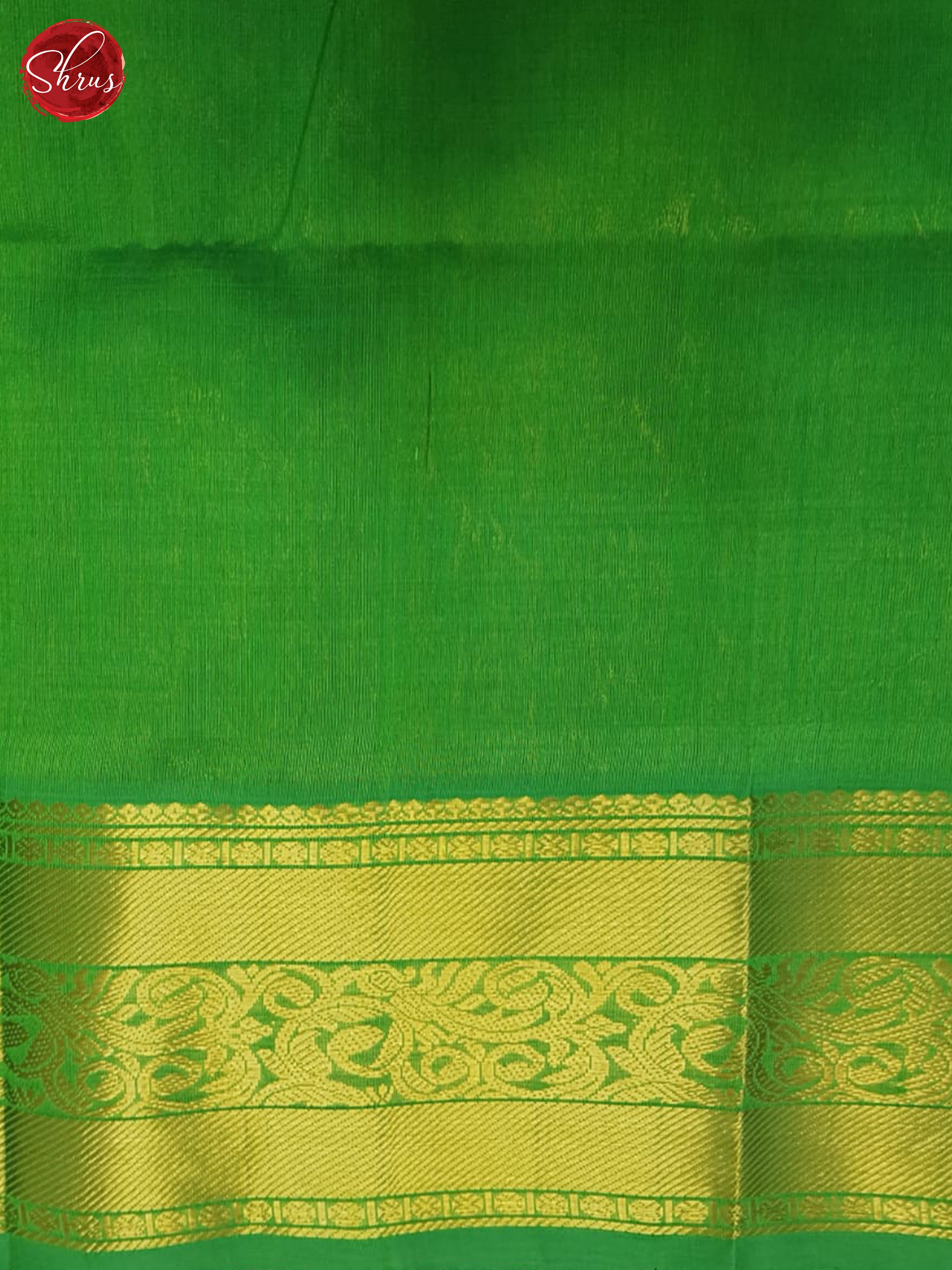 Red And Green-  Silk Cotton Saree - Shop on ShrusEternity.com