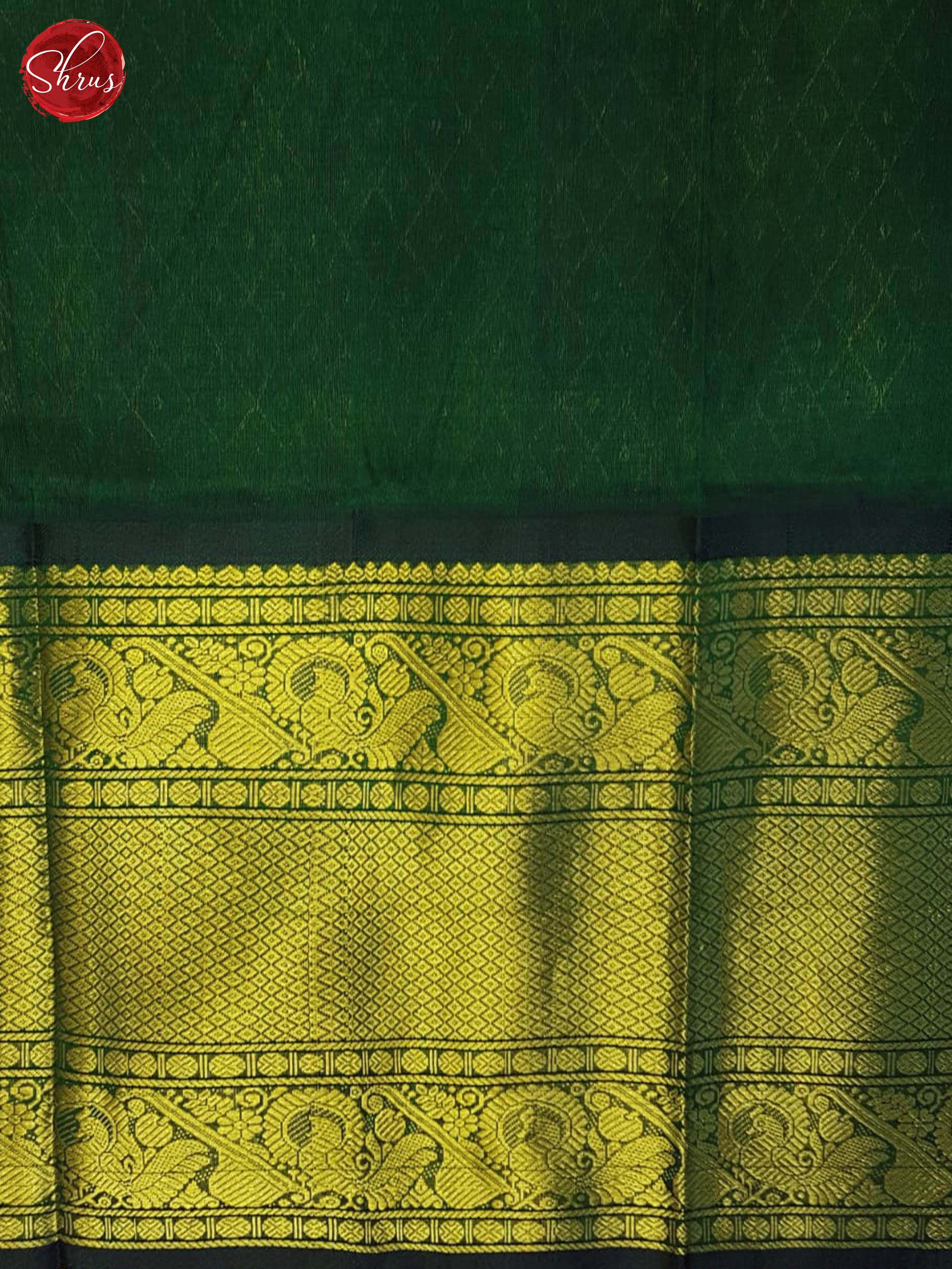 Beige And Green- SIlk Cotton Saree - Shop on ShrusEternity.com