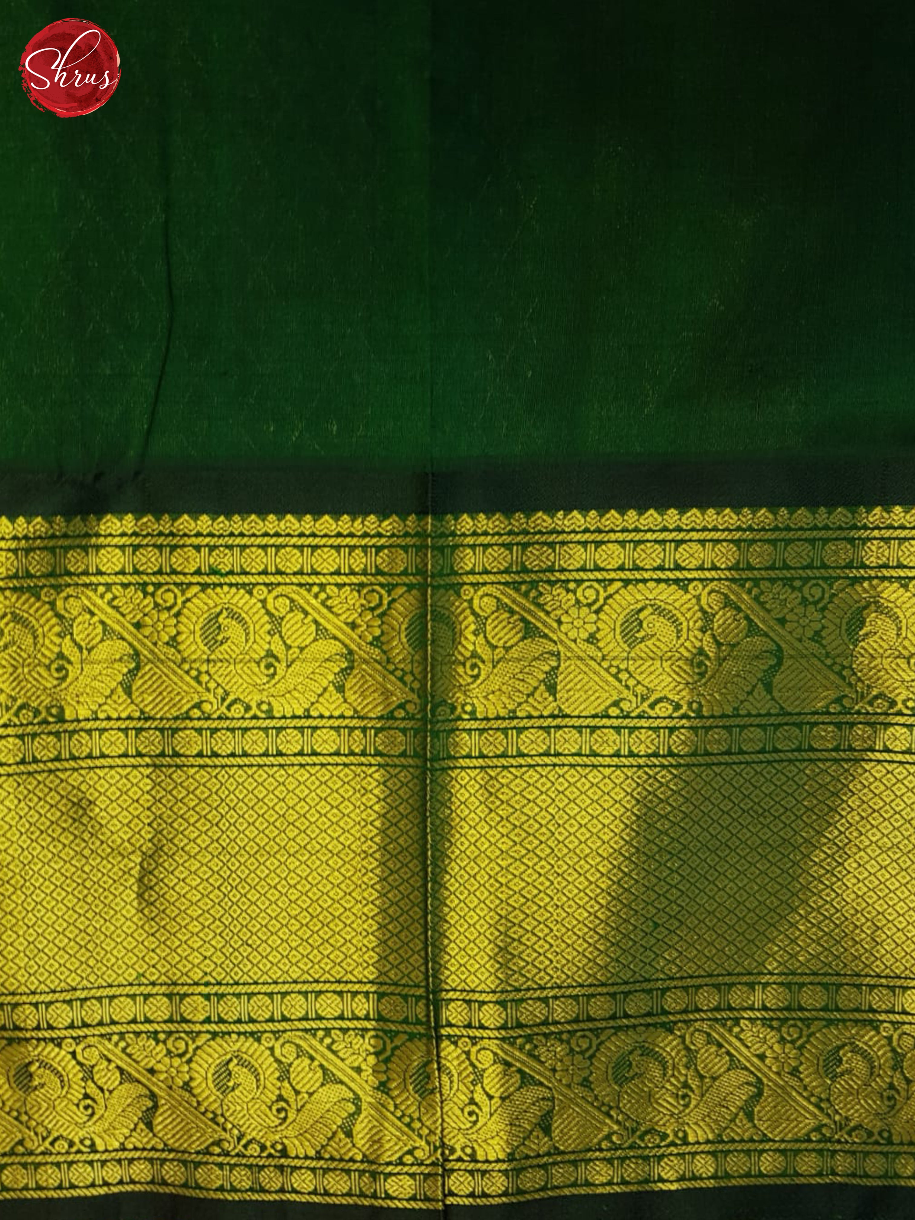 Orange And Green- Silk Cotton Saree - Shop on ShrusEternity.com