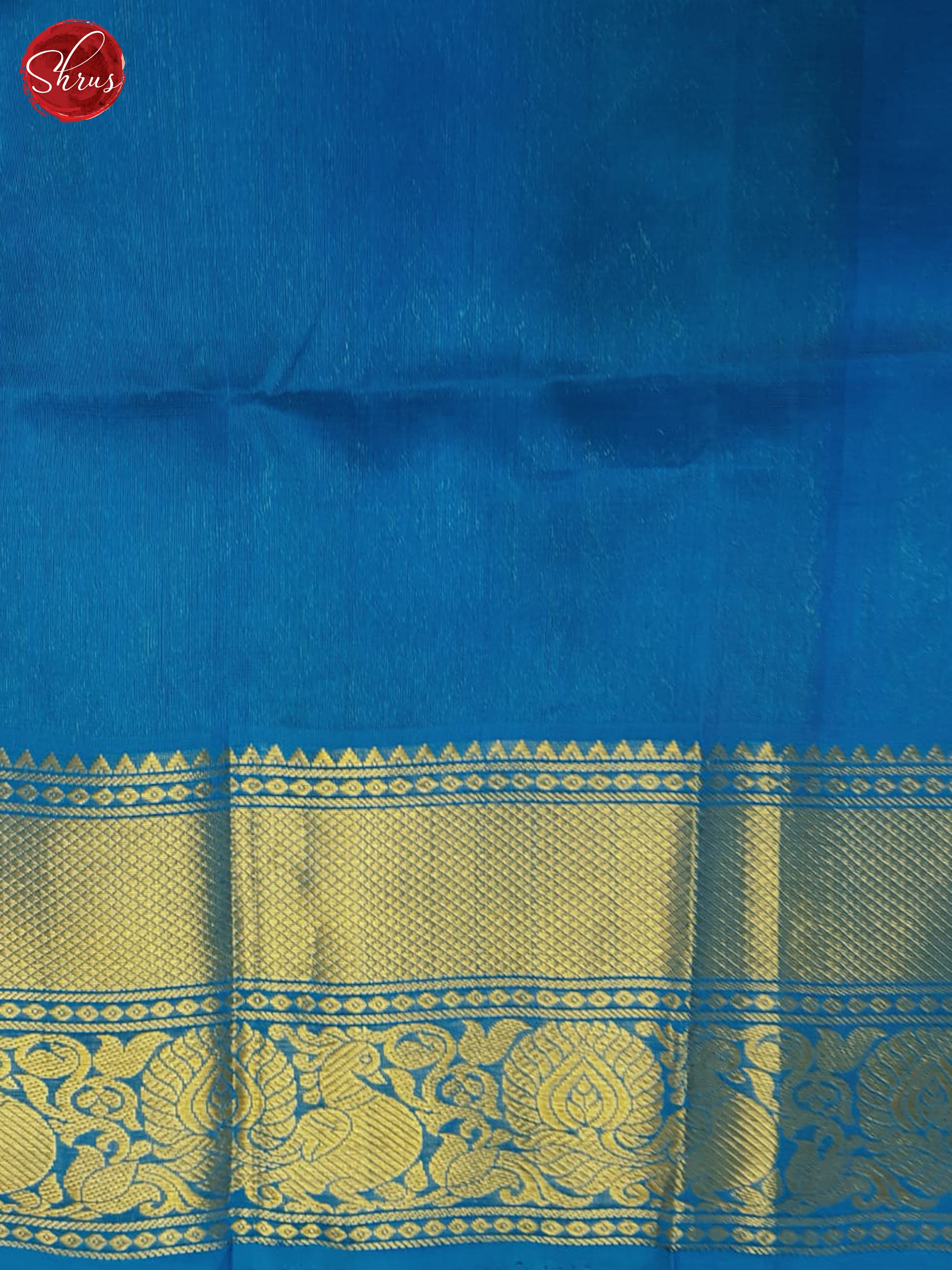 Purple And Blue- Silk Cotton Saree - Shop on ShrusEternity.com