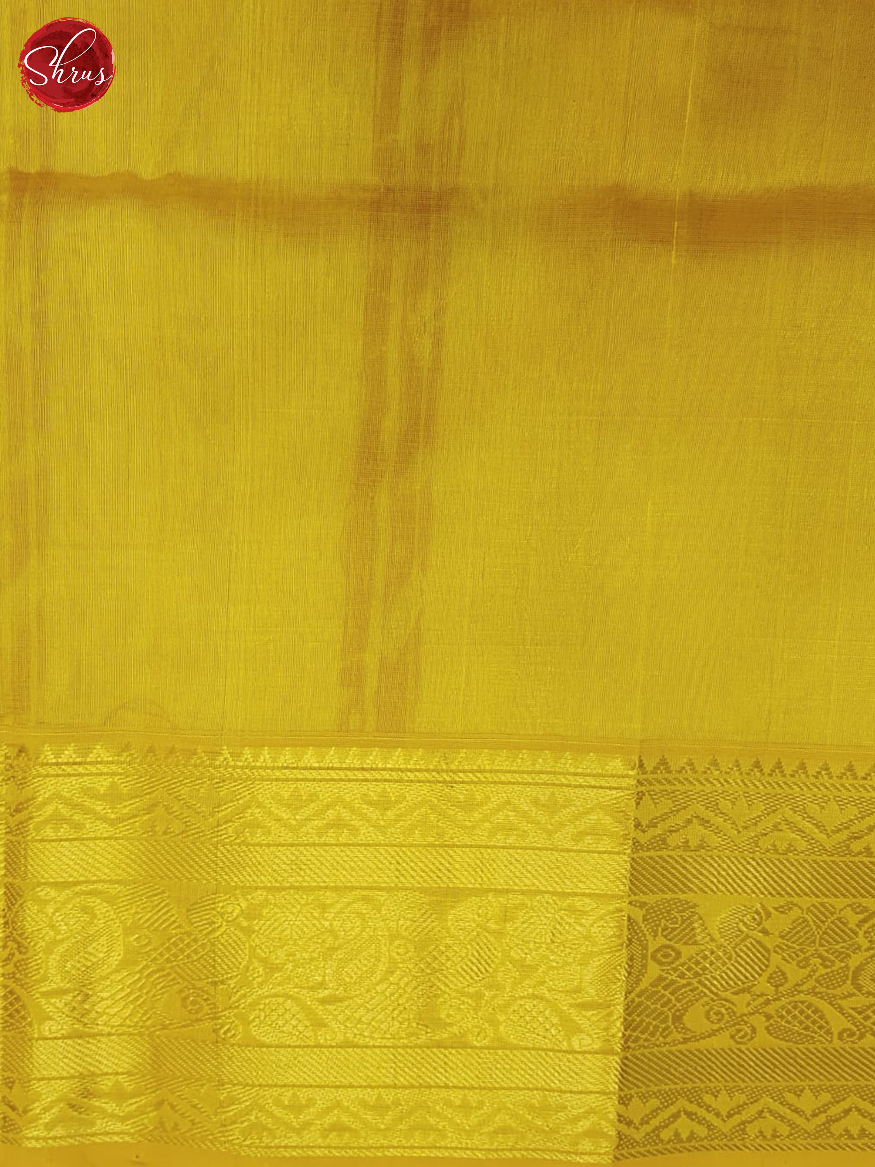 Blue And Yellow- Silk Cotton Saree - Shop on ShrusEternity.com