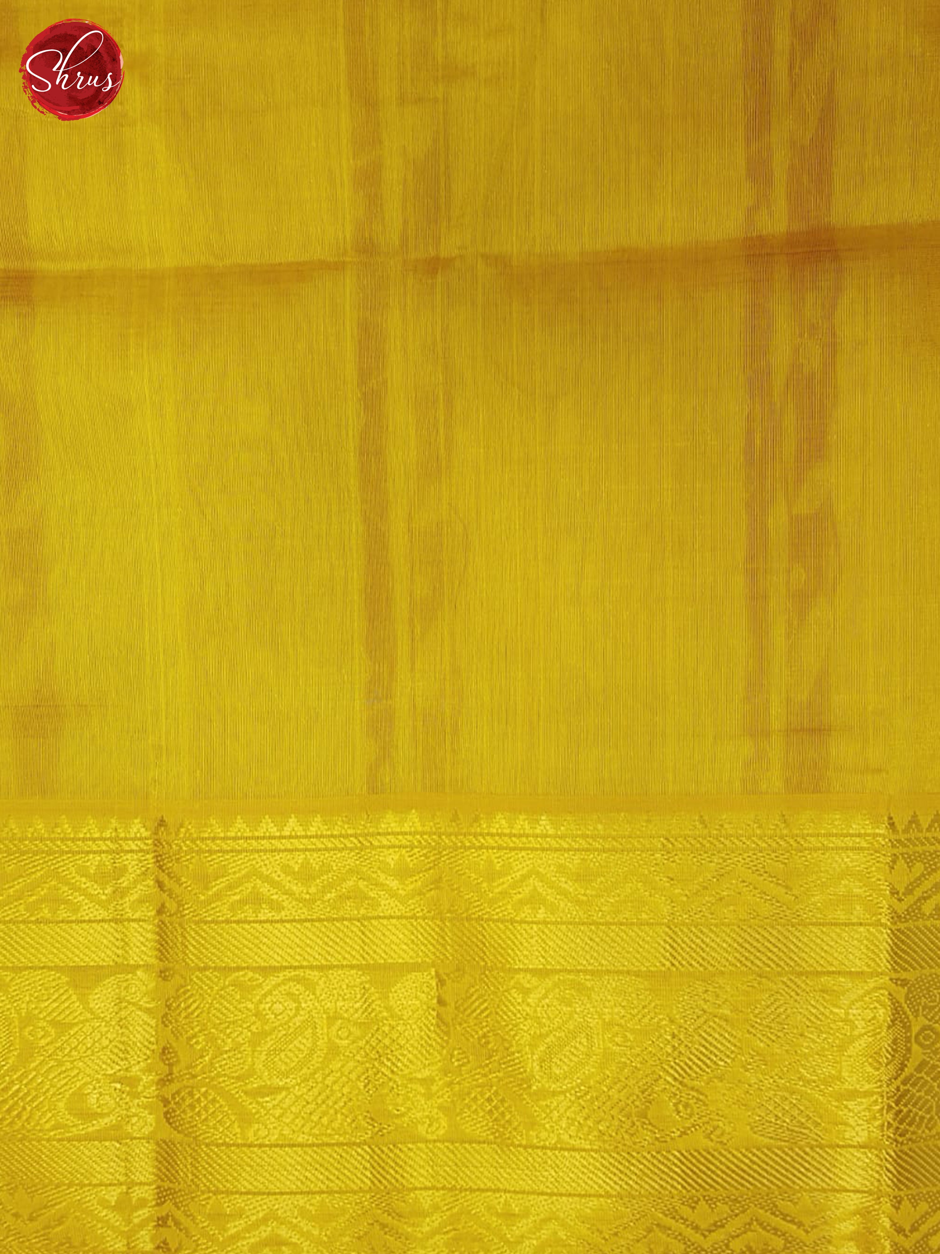 Green And Yellow- Silk Cotton Saree - Shop on ShrusEternity.com
