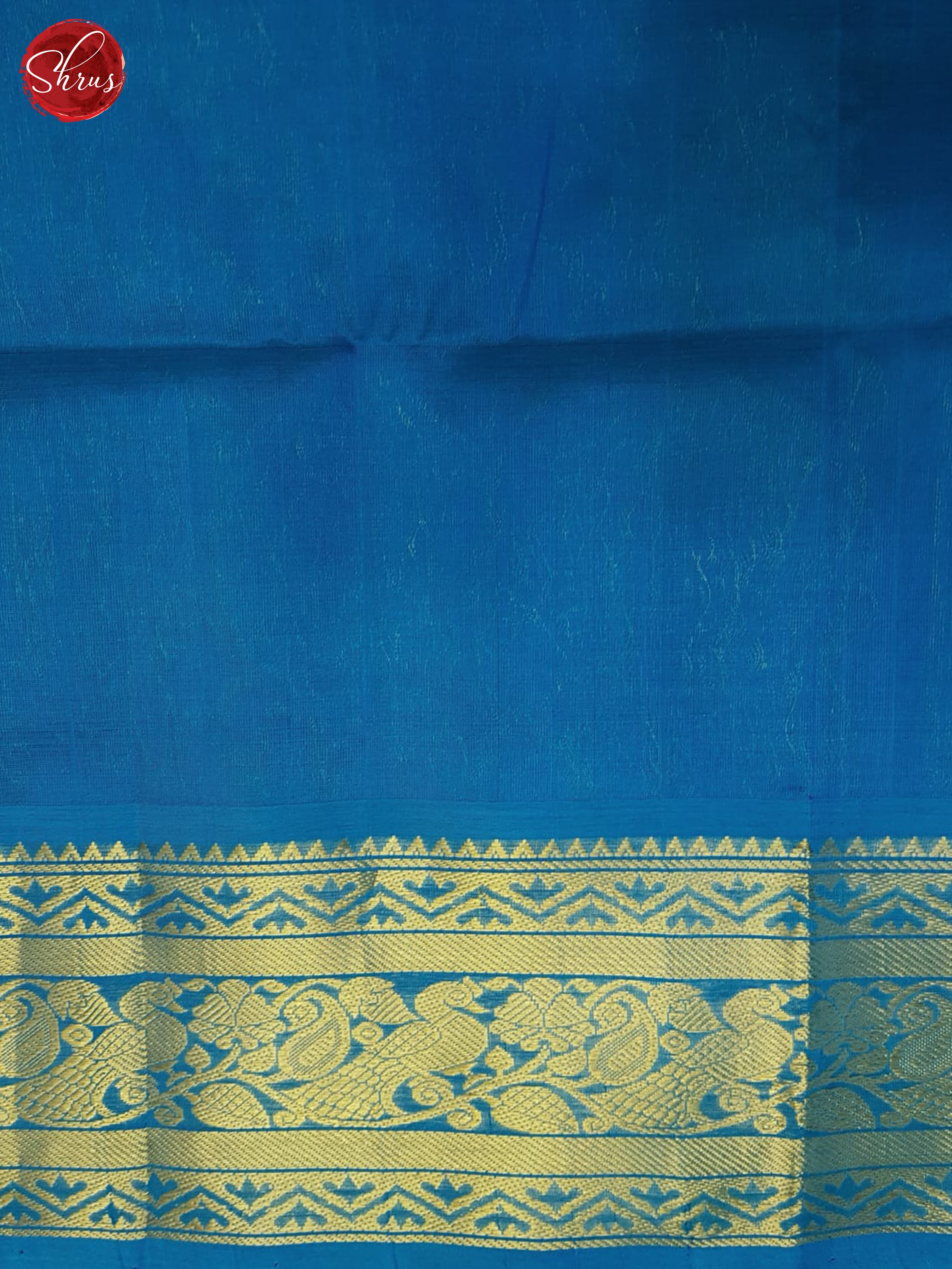 Purple And Blue- Silk Cotton saree - Shop on ShrusEternity.com