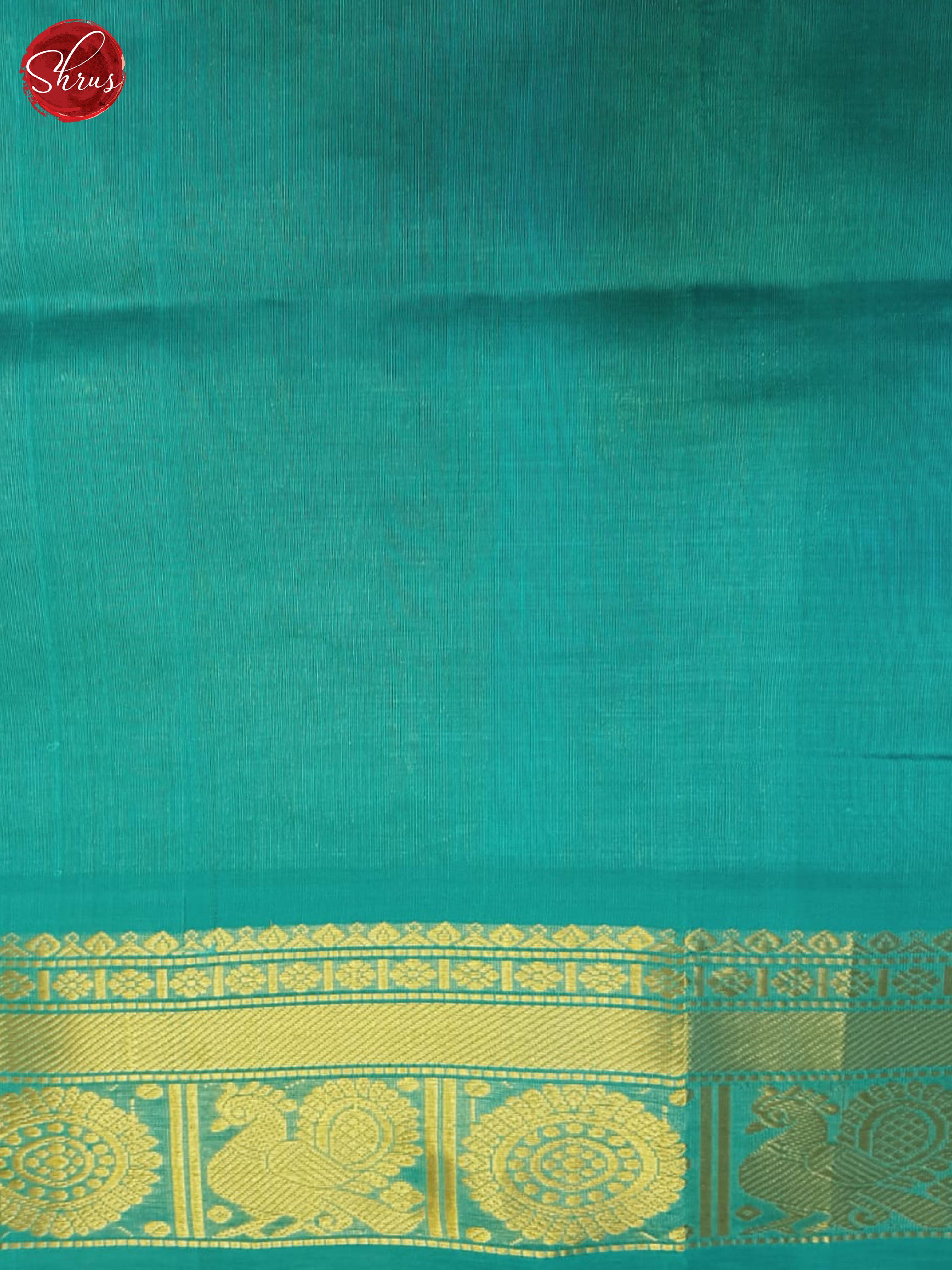 Brown And Blue- Silk Cotton Saree - Shop on ShrusEternity.com