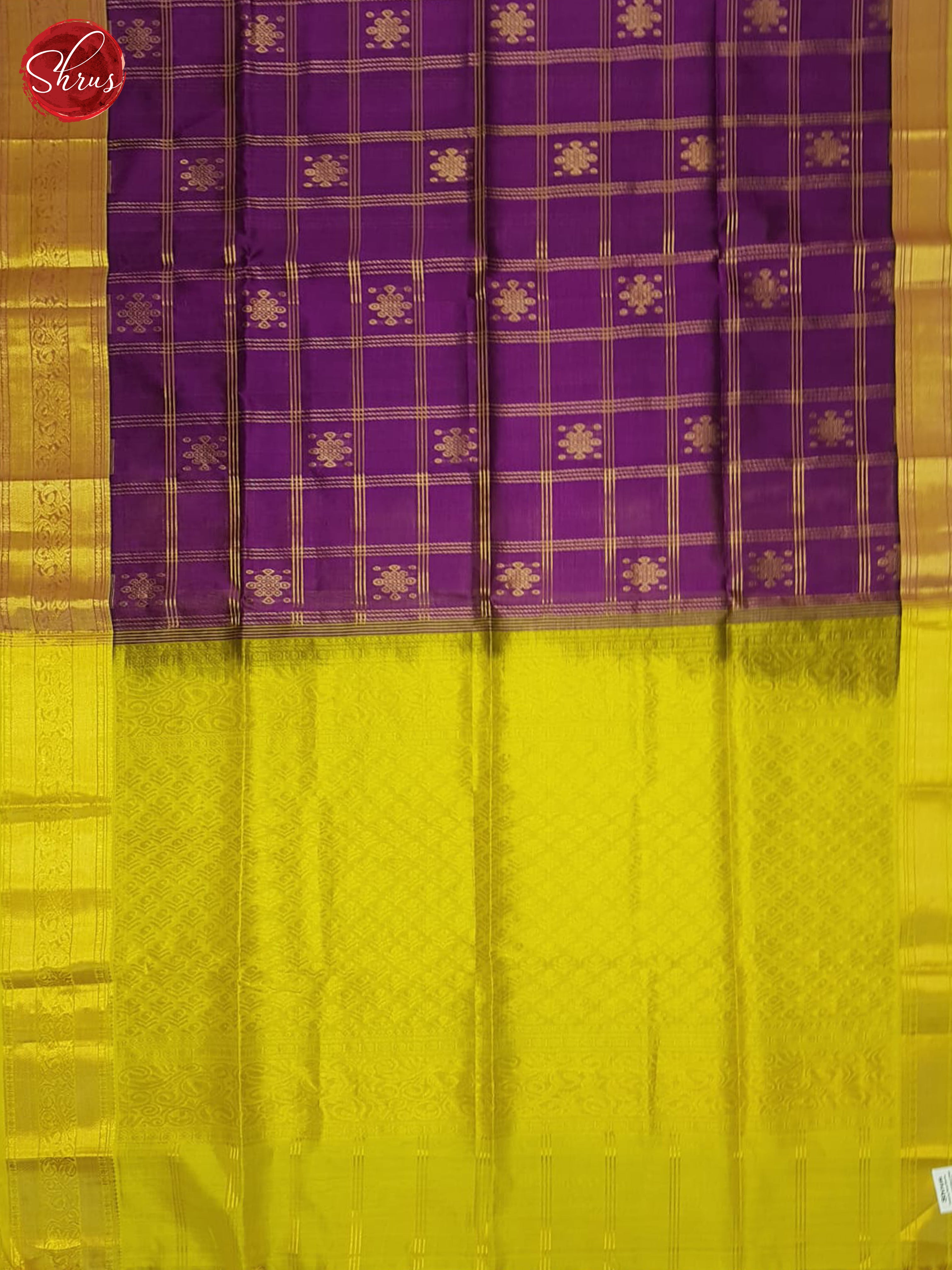 Purpule And Green - Silk Cotton Saree - Shop on ShrusEternity.com