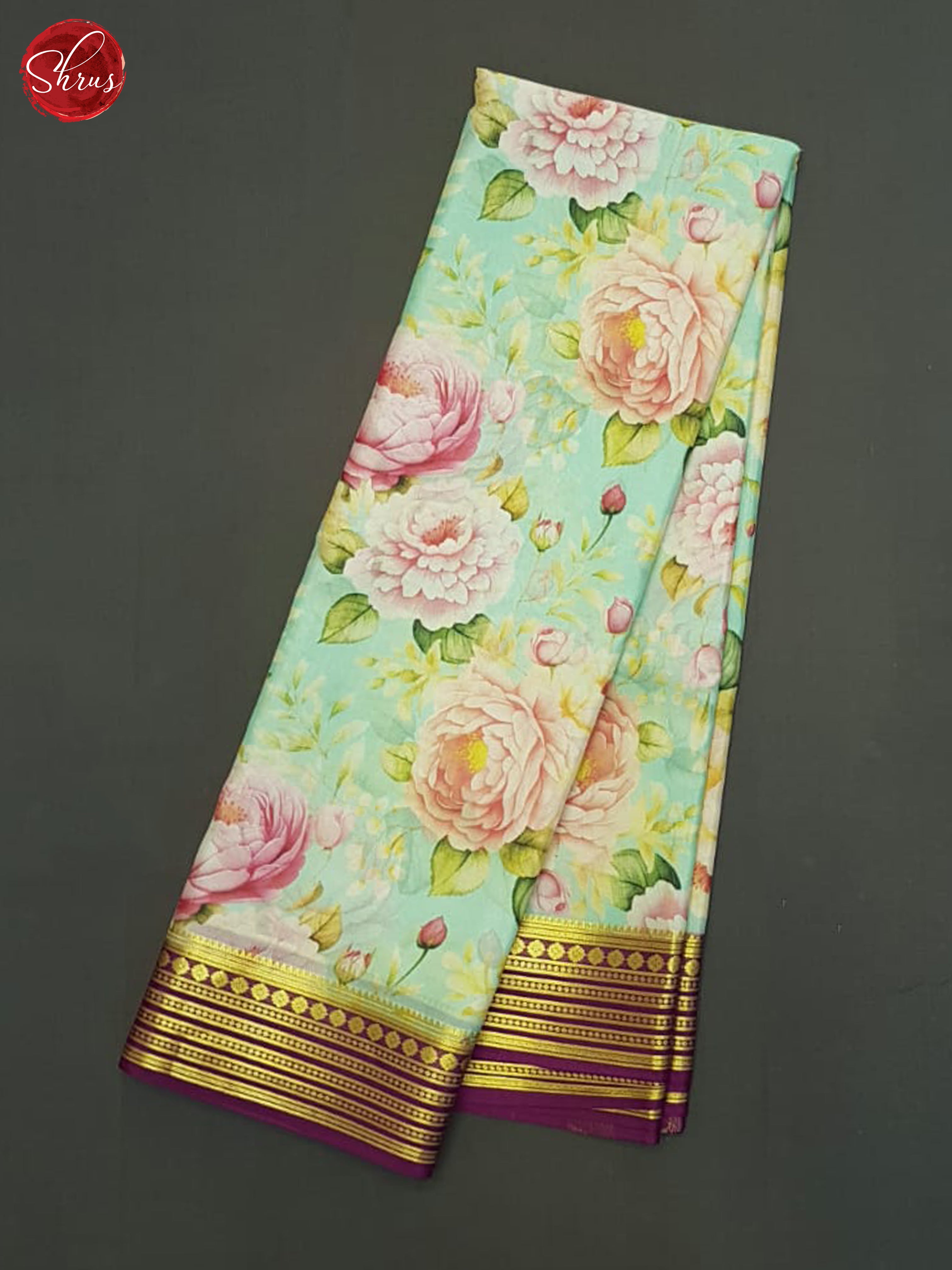 Green And Wine- Mysore Silk Saree - Shop on ShrusEternity.com