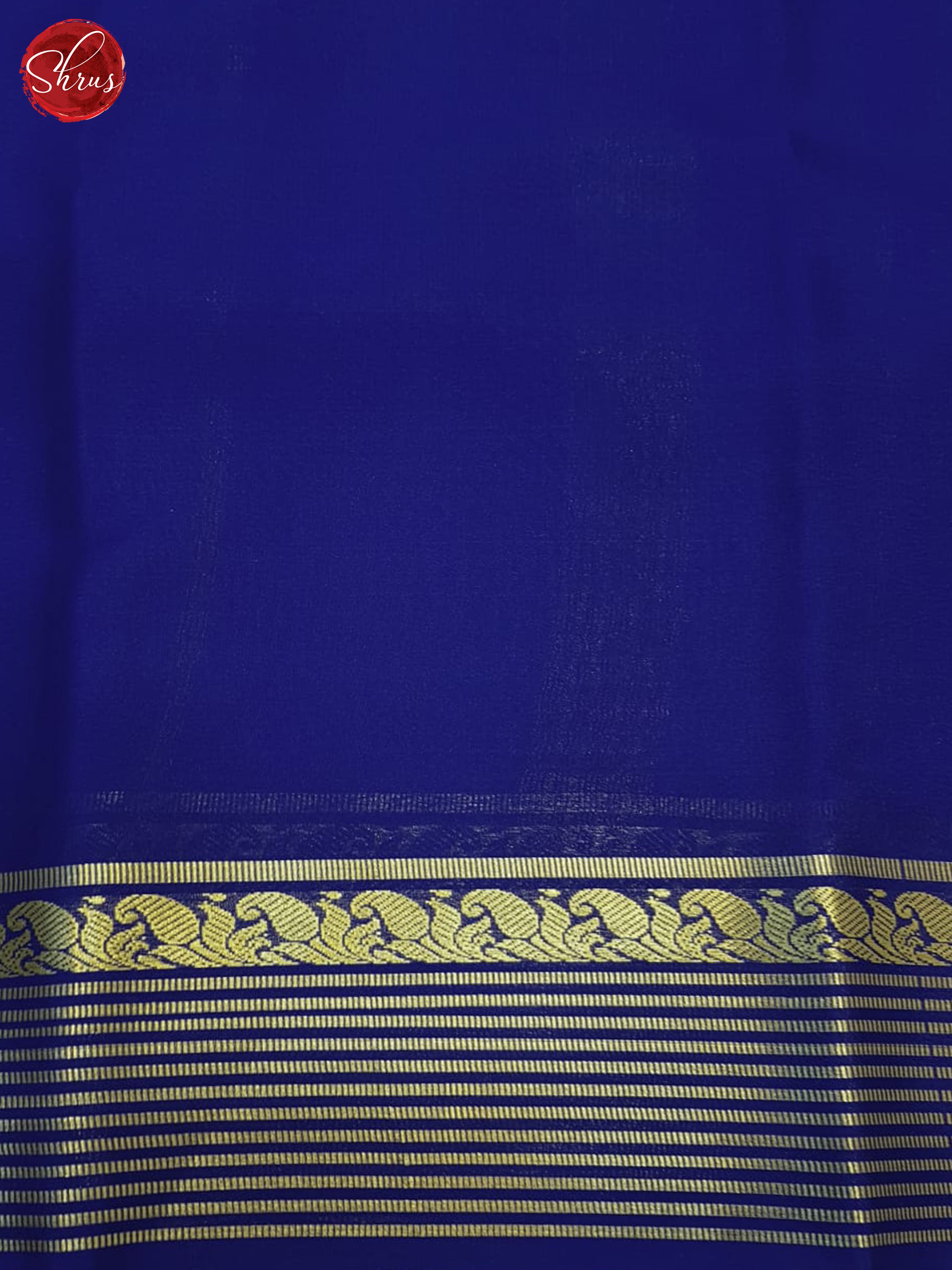 Sky Blue & Blue - Mysore Silk Saree - Shop on ShrusEternity.com