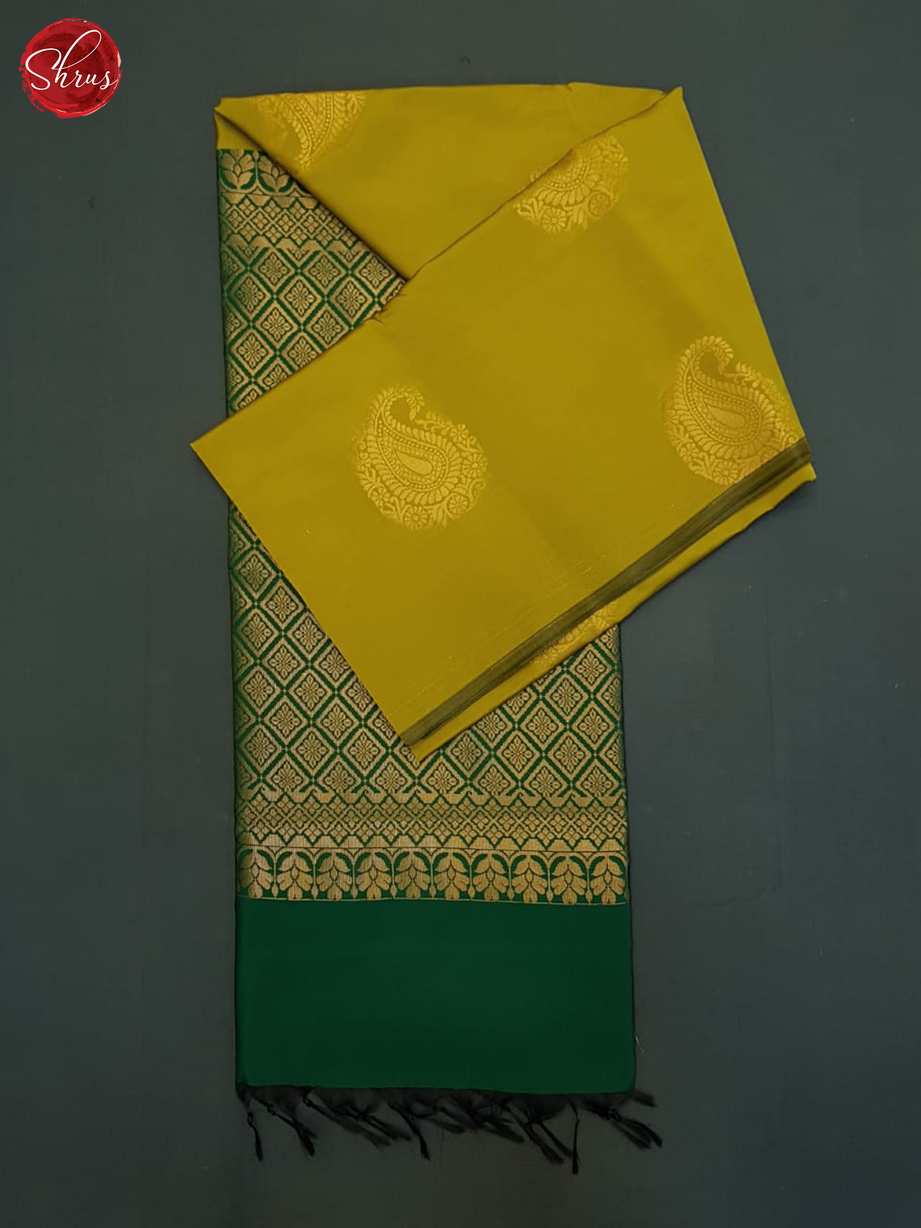 Mustard And Green- Srmi Soft Silk Saree - Shop on ShrusEternity.com