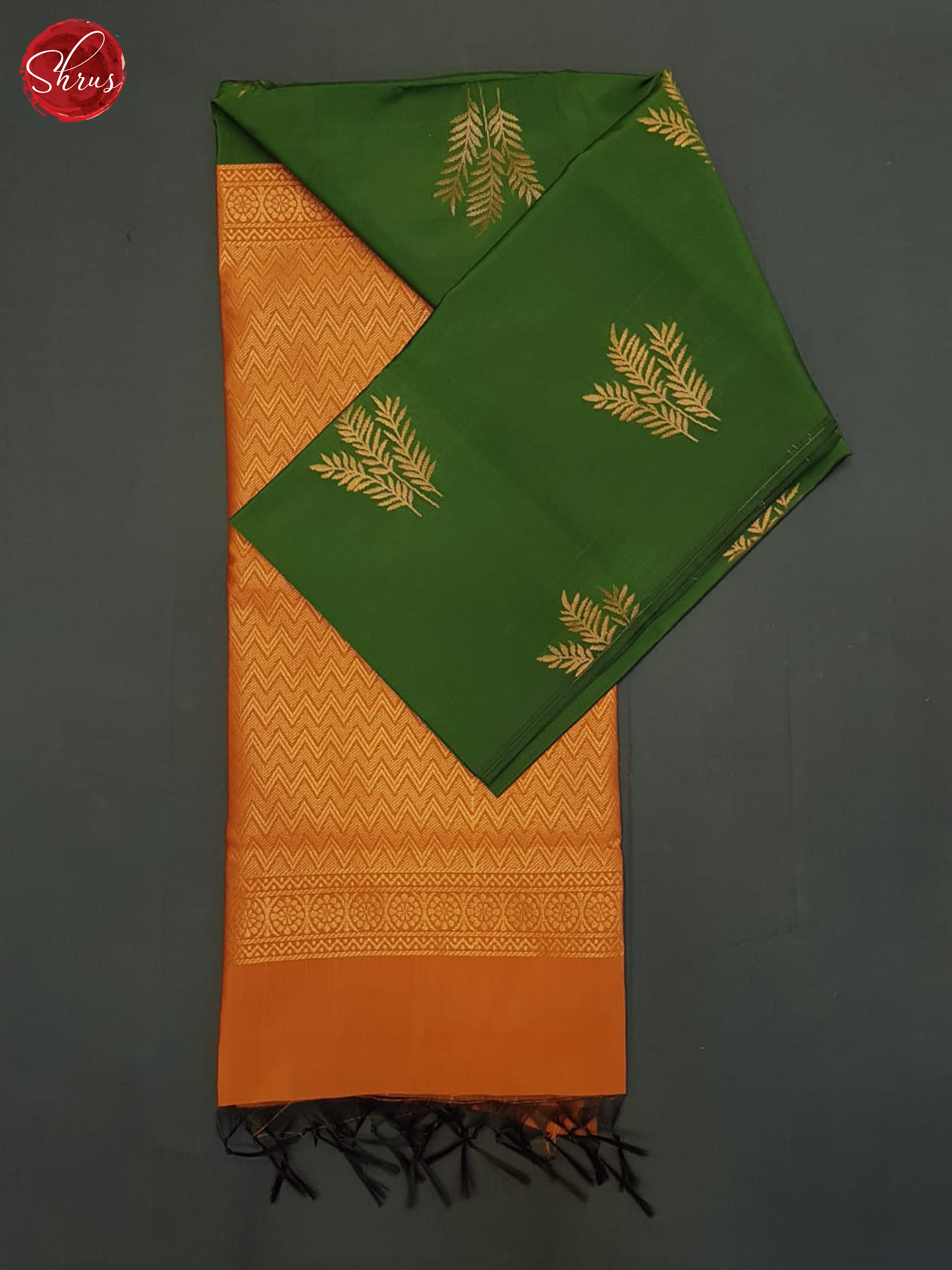 Green And Orange-Semi Soft Silk Saree - Shop on ShrusEternity.com
