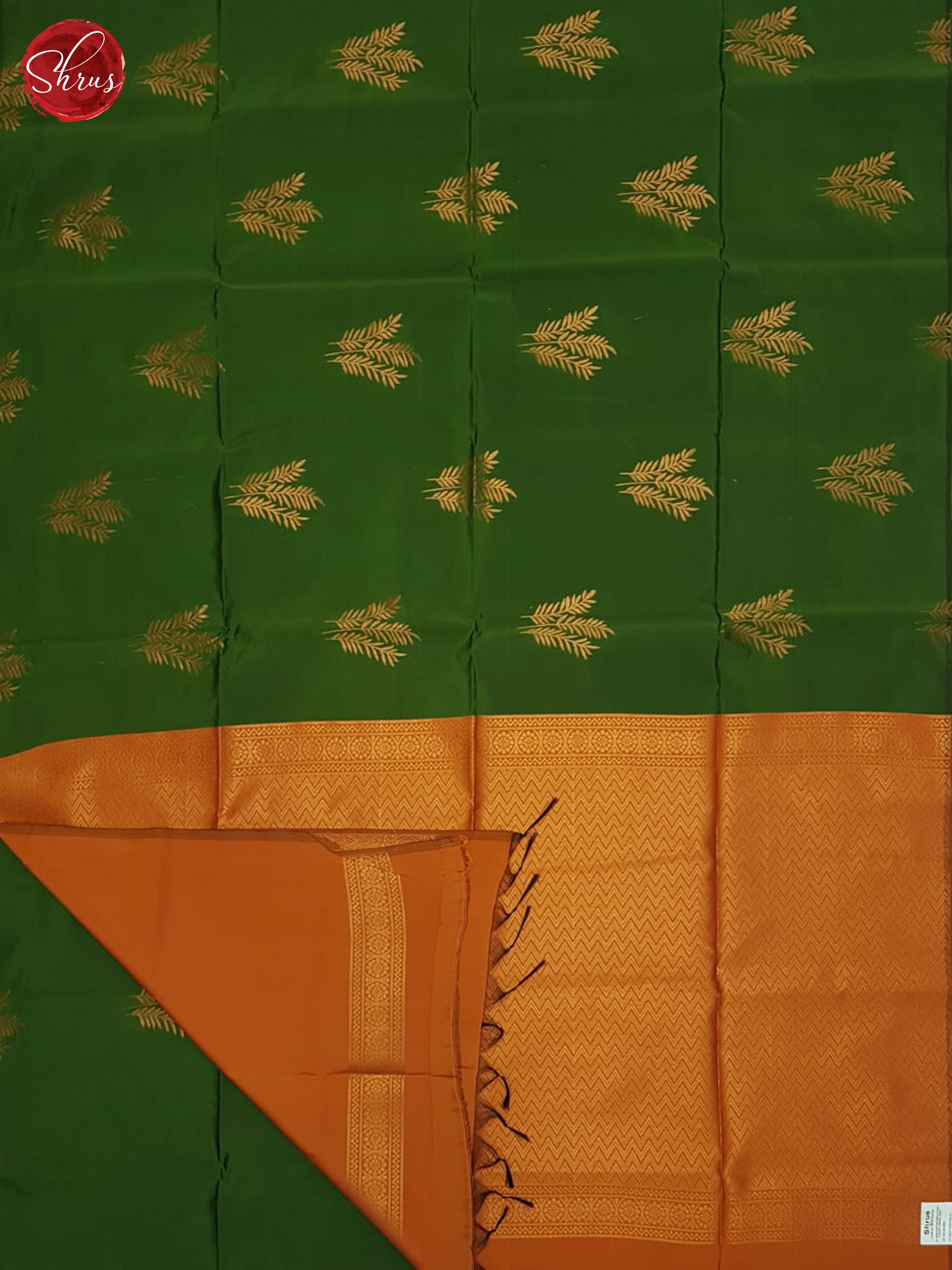 Green And Orange-Semi Soft Silk Saree - Shop on ShrusEternity.com