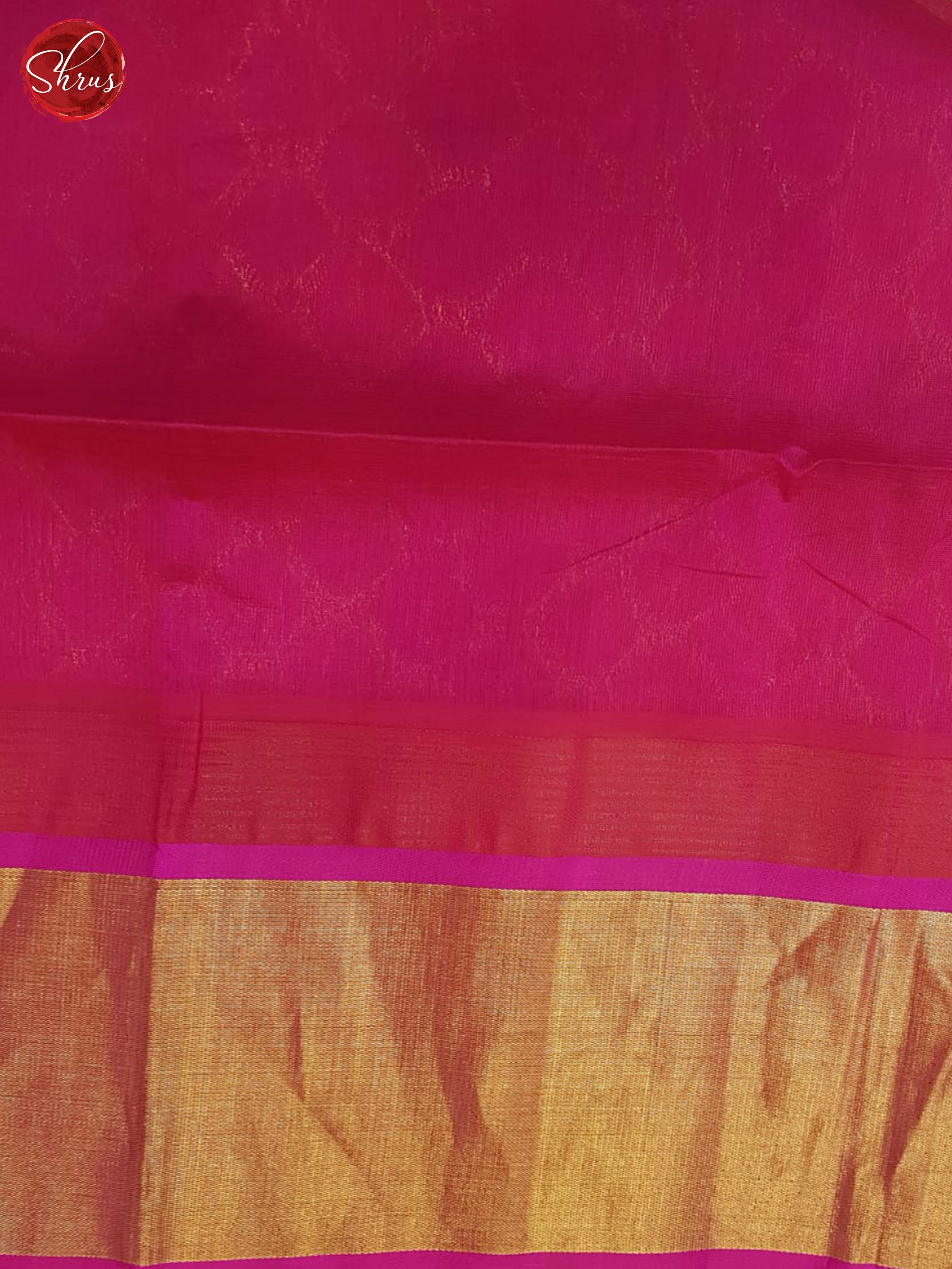 Cream And Pink- Silk Cotton Saree - Shop on ShrusEternity.com