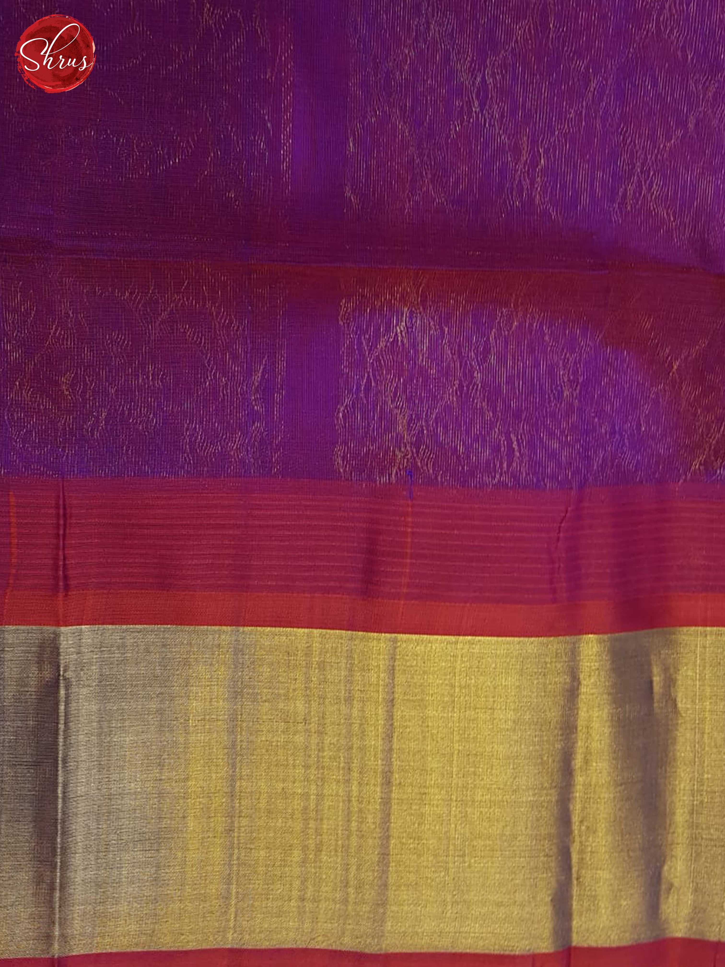 Yellow And Purple- Silk Cotton Saree - Shop on ShrusEternity.com