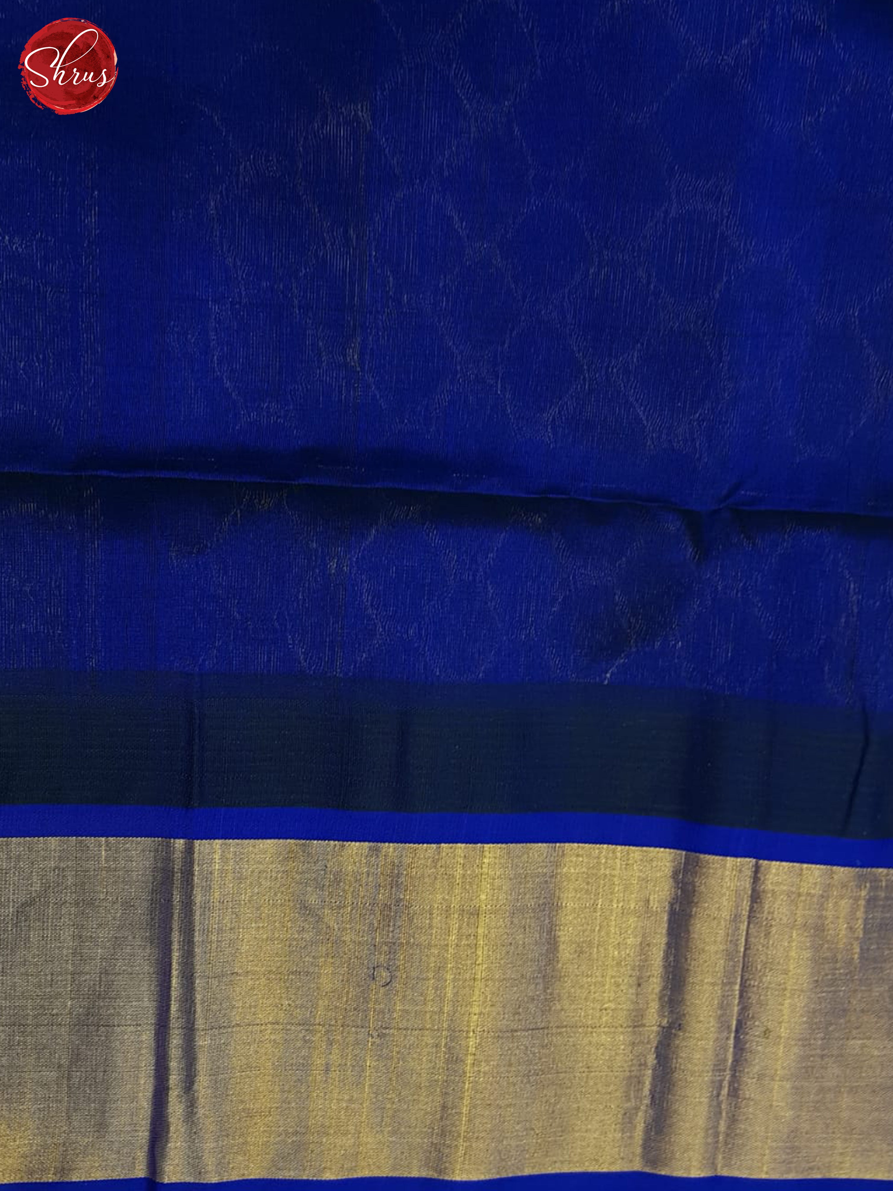 Blue & Dark Blue - Silk Cotton Saree - Shop on ShrusEternity.com