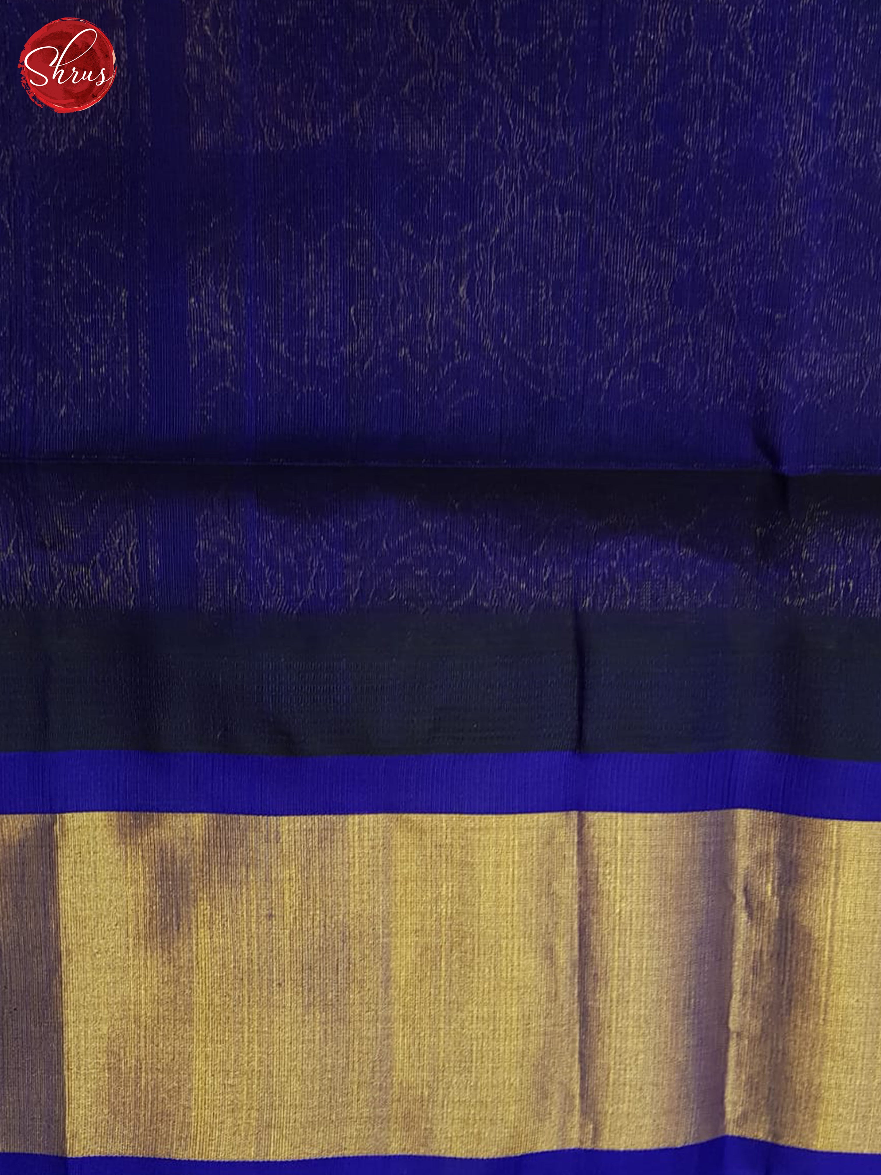 Cream And Blue- Silk Cotton Saree - Shop on ShrusEternity.com