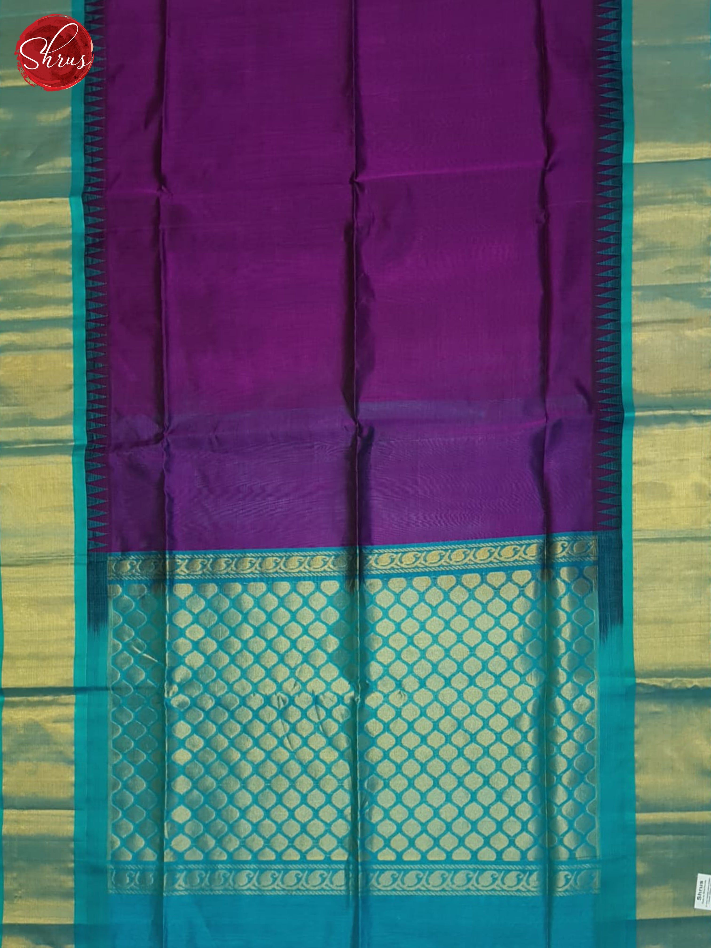 Vadamalli And Blue- Silk Cotton saree - Shop on ShrusEternity.com