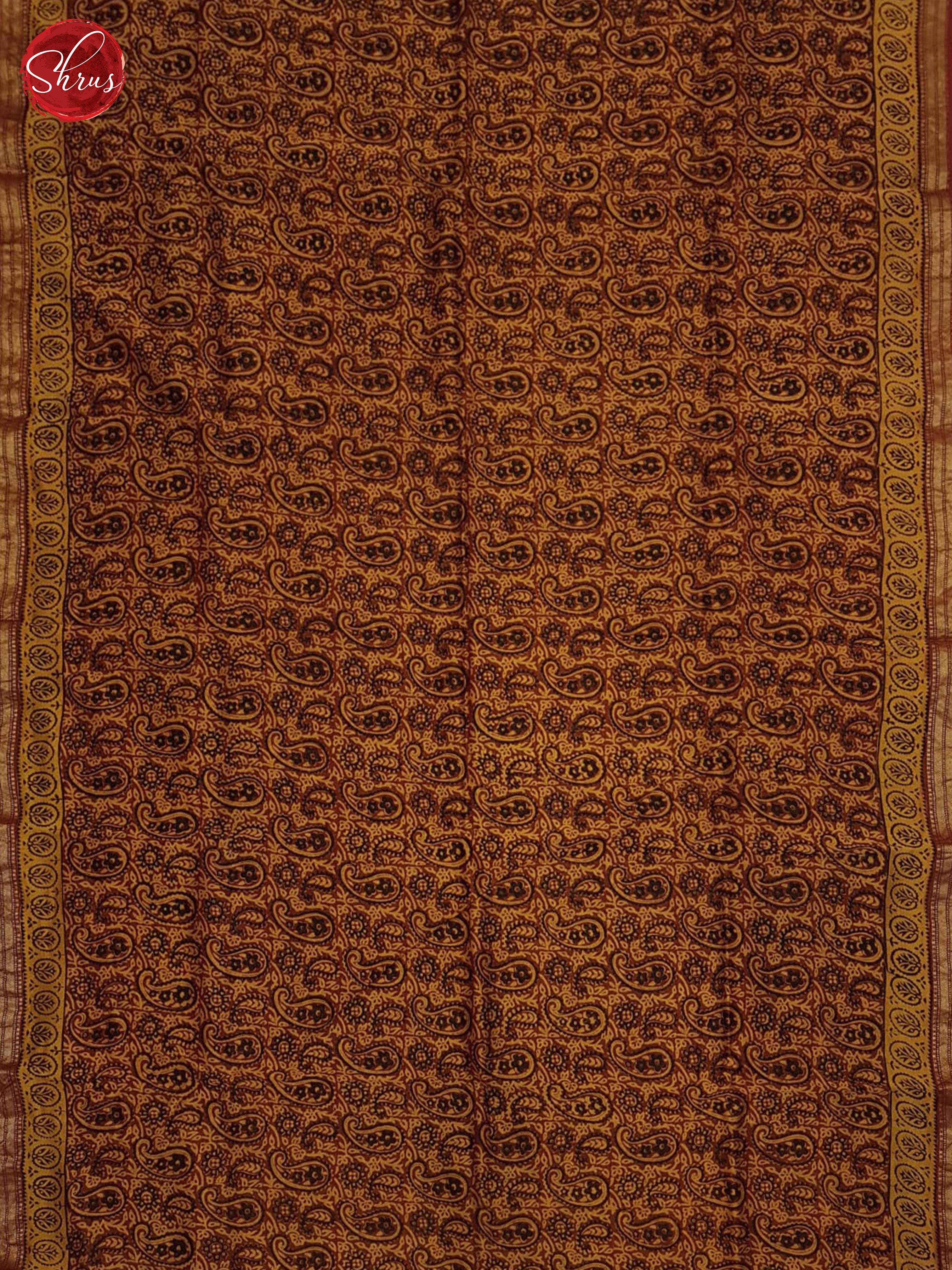 Fire Orange(single tone)-Maheshwari Silk Coton Saree - Shop on ShrusEternity.com