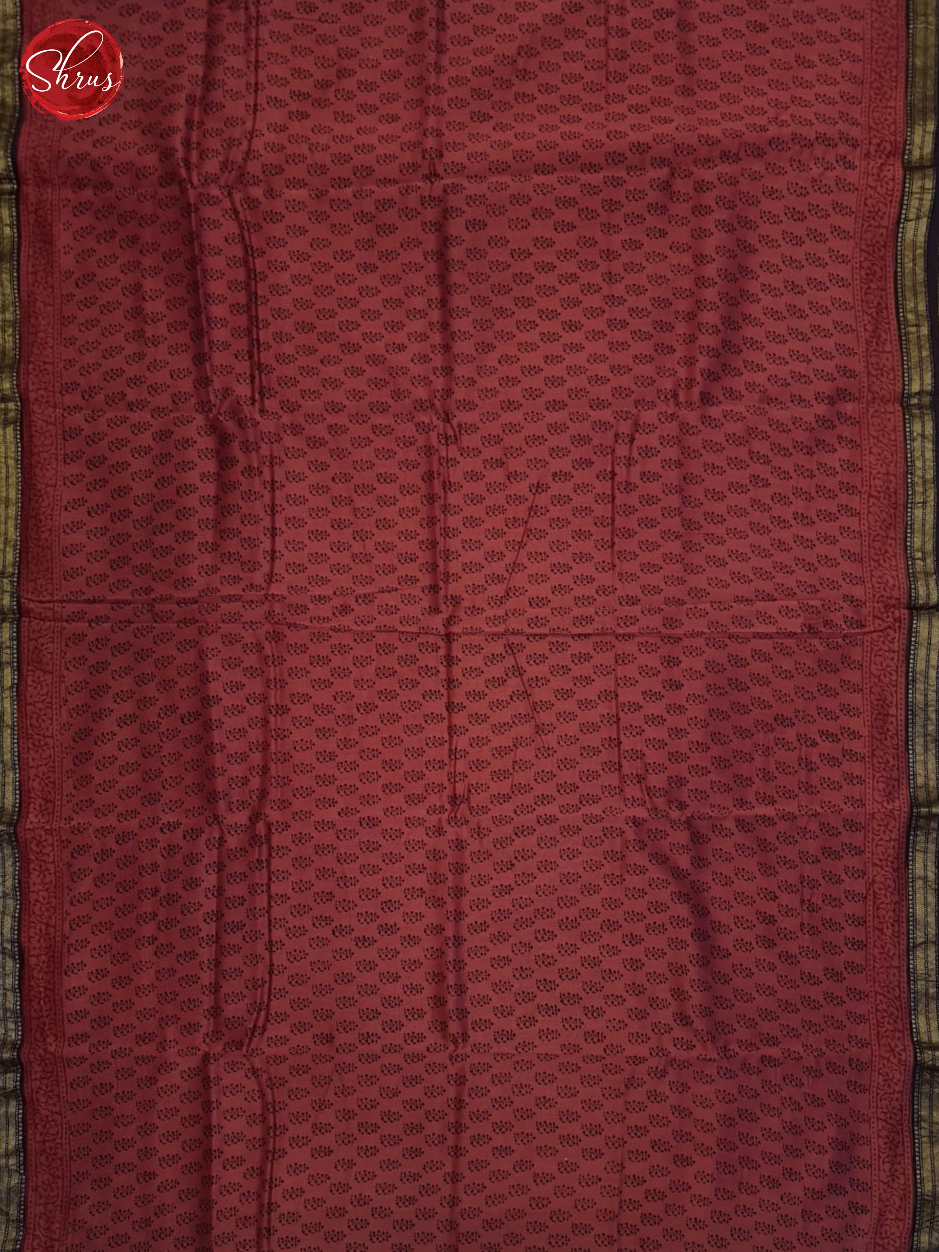 Red And Black- Maheshwari Silk Cotton Saree - Shop on ShrusEternity.com