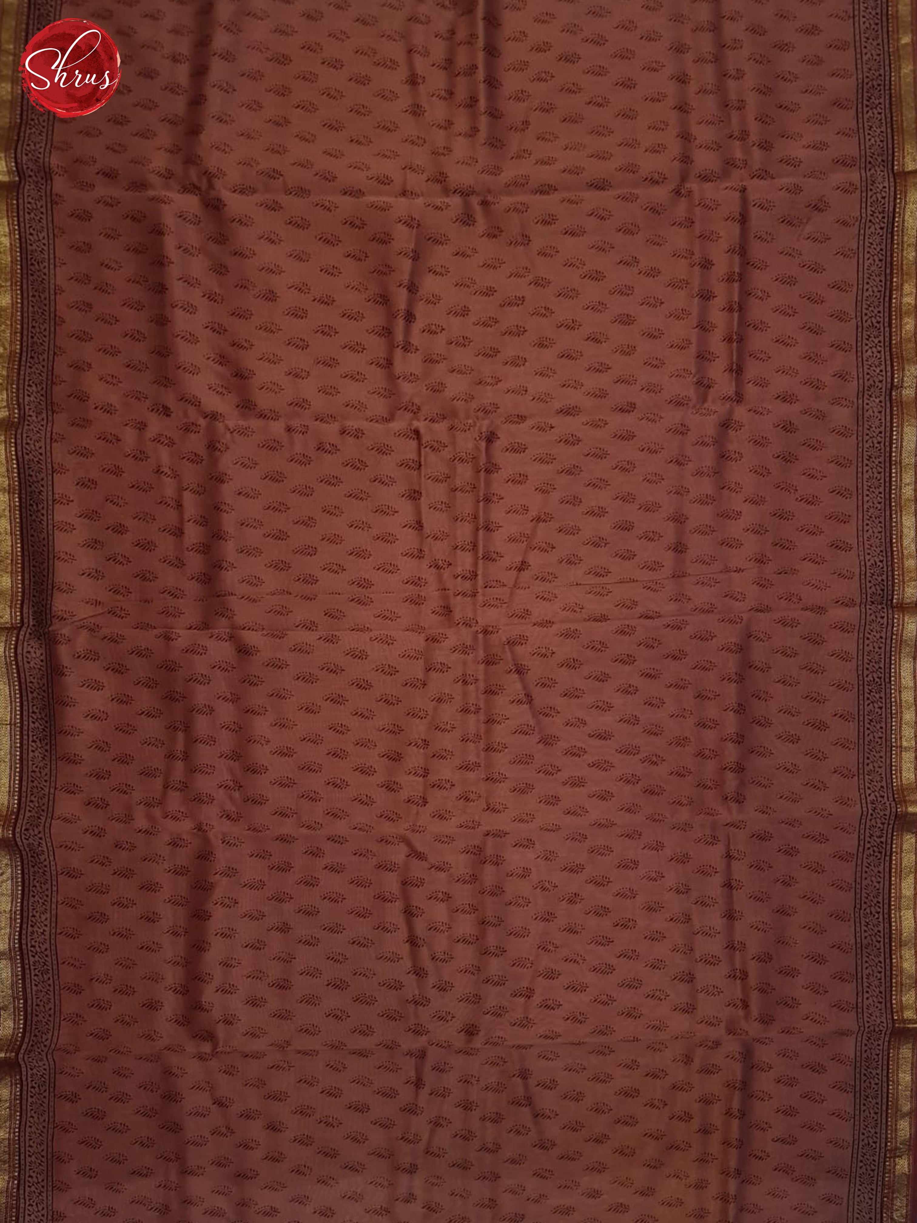 Light Maroon(Single tone)- Maheshwari SIlk Cotton Saree - Shop on ShrusEternity.com