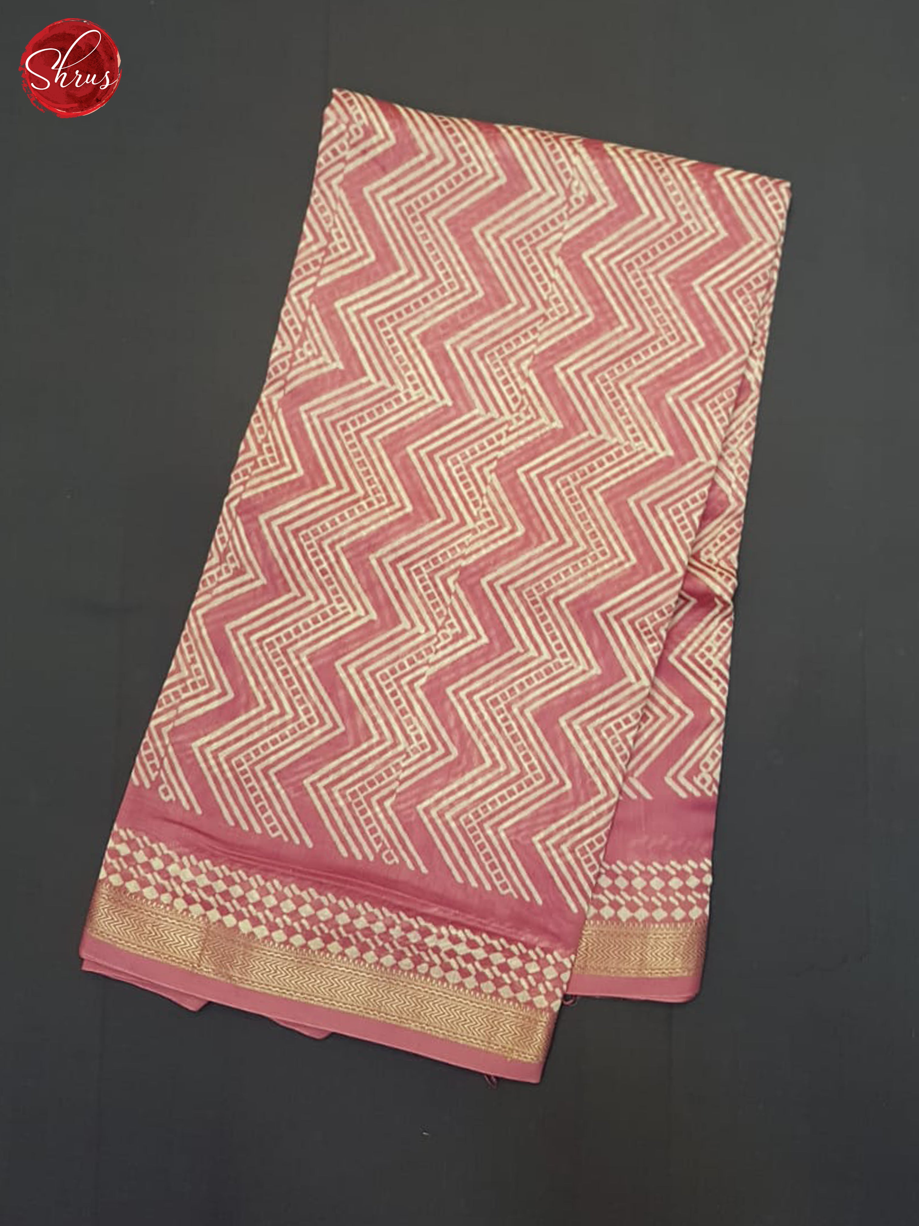 Pink(Single tone)- Maheshwari Silk Cotton Saree - Shop on ShrusEternity.com