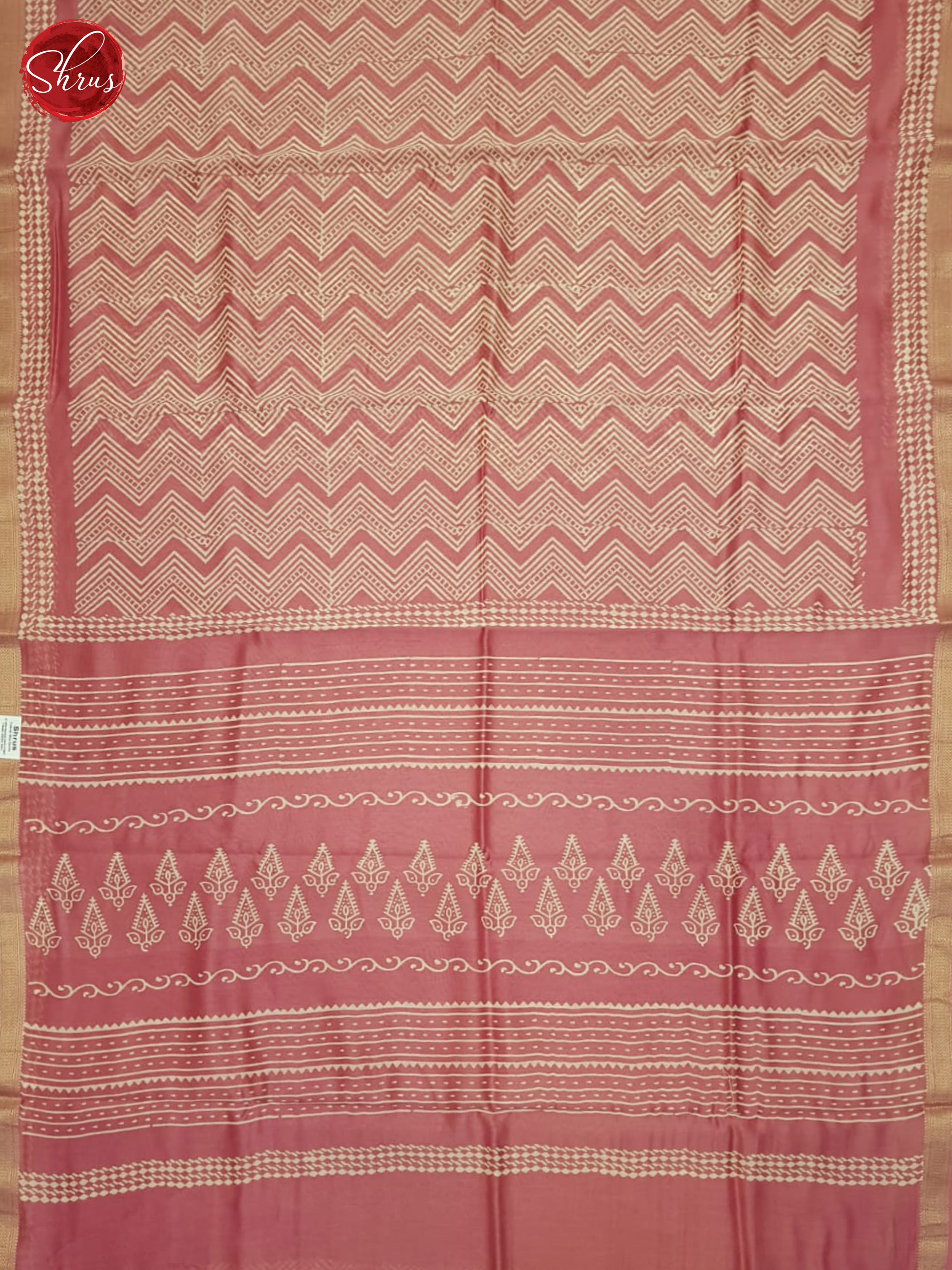 Pink(Single tone)- Maheshwari Silk Cotton Saree - Shop on ShrusEternity.com