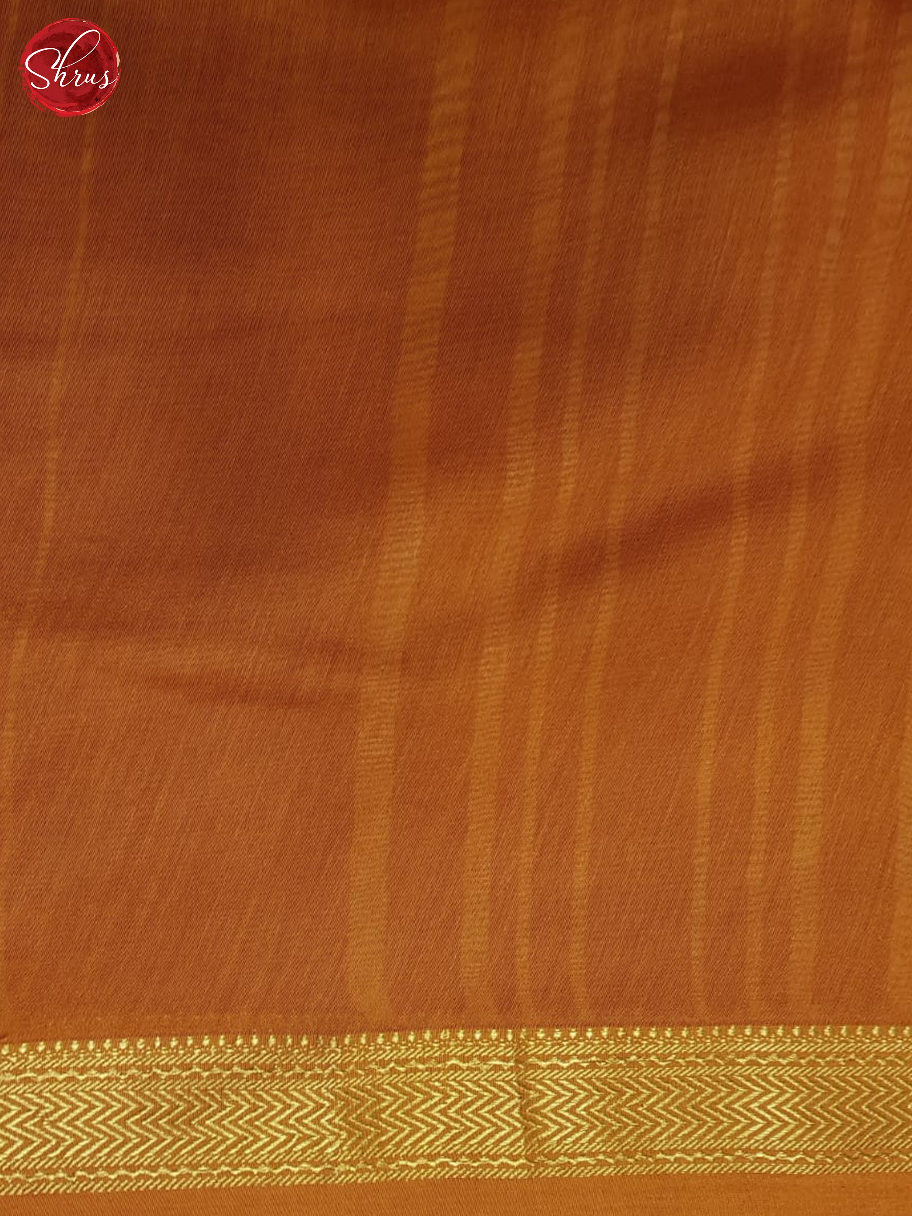 Brick(Single tone)-Maheshwari Silk cotton Saree - Shop on ShrusEternity.com