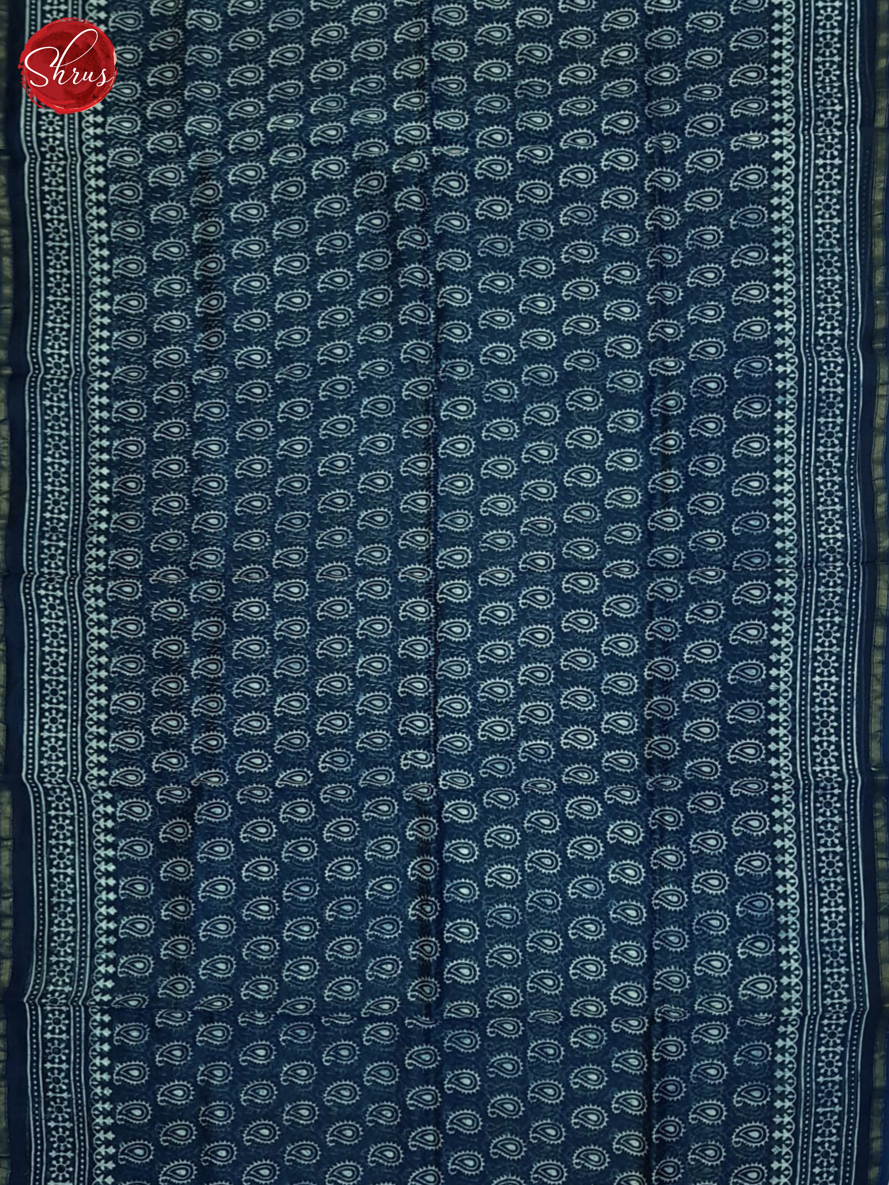 Blue(Single tone)-Maheshwari Silk Cotton Saree - Shop on ShrusEternity.com