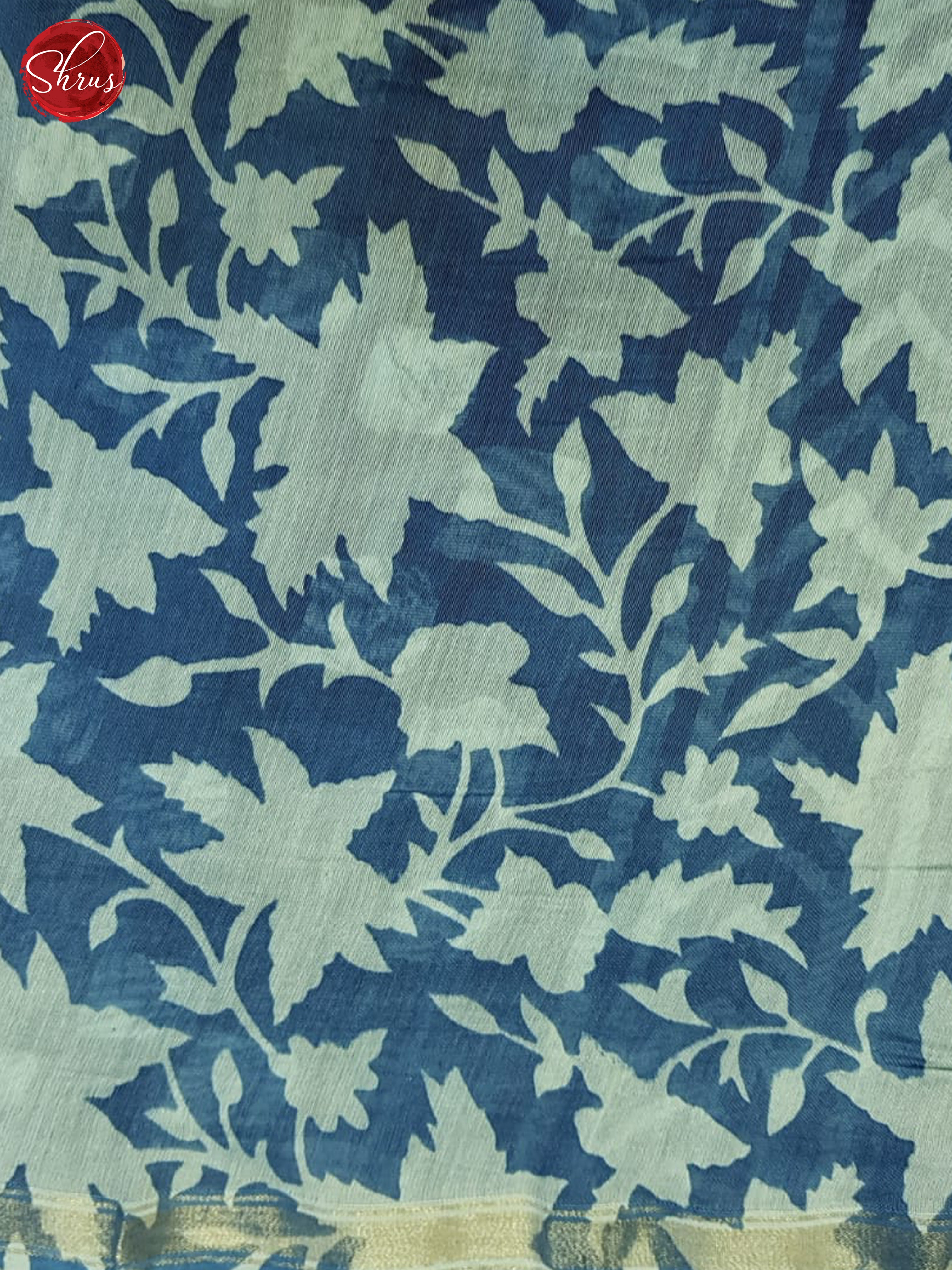 Blue(Single Tone)-Maheshwari Silk Cotton Saree - Shop on ShrusEternity.com