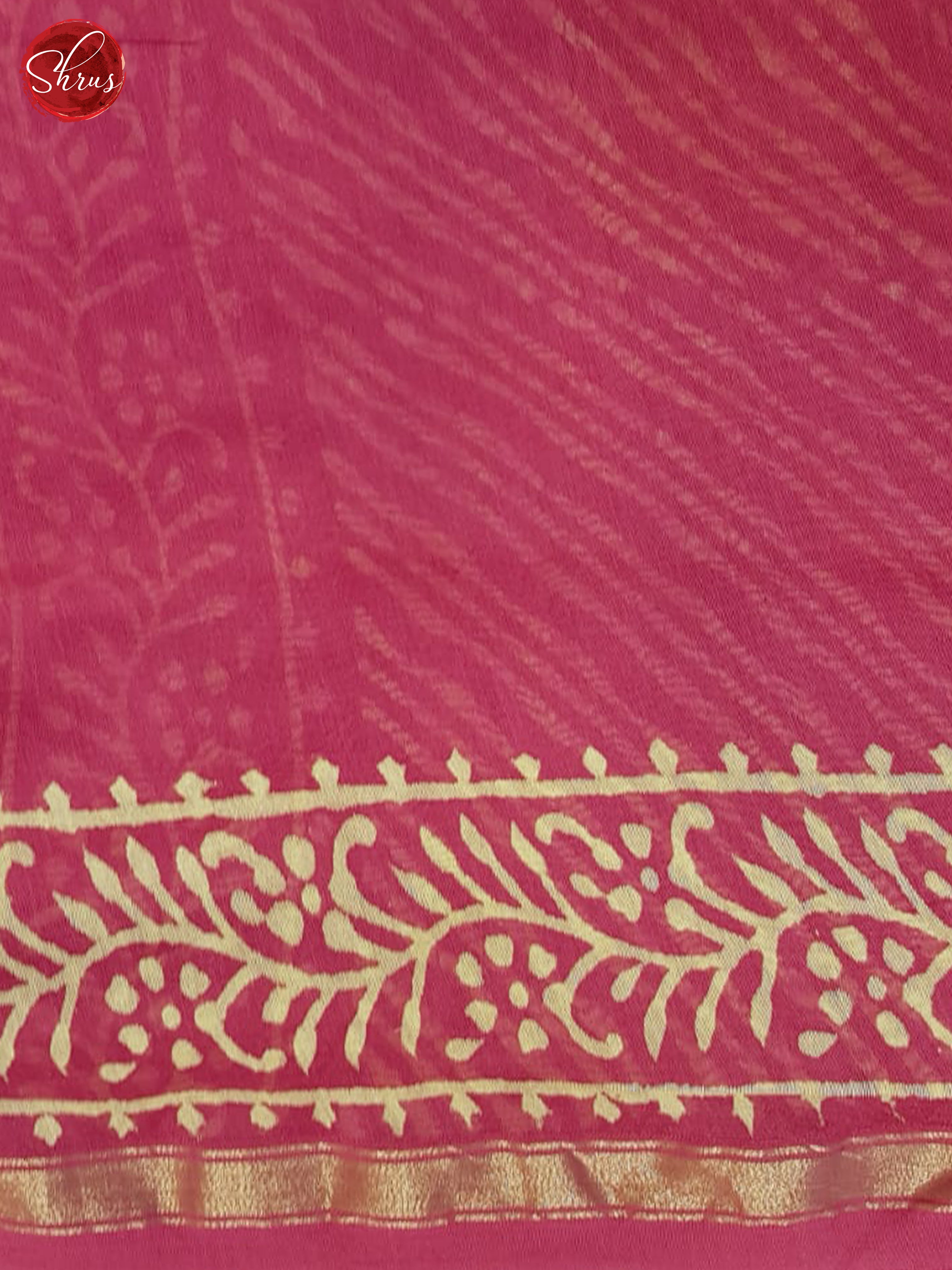 Pink(Single Tone)- Maheshwari Silk Cotton Saree - Shop on ShrusEternity.com