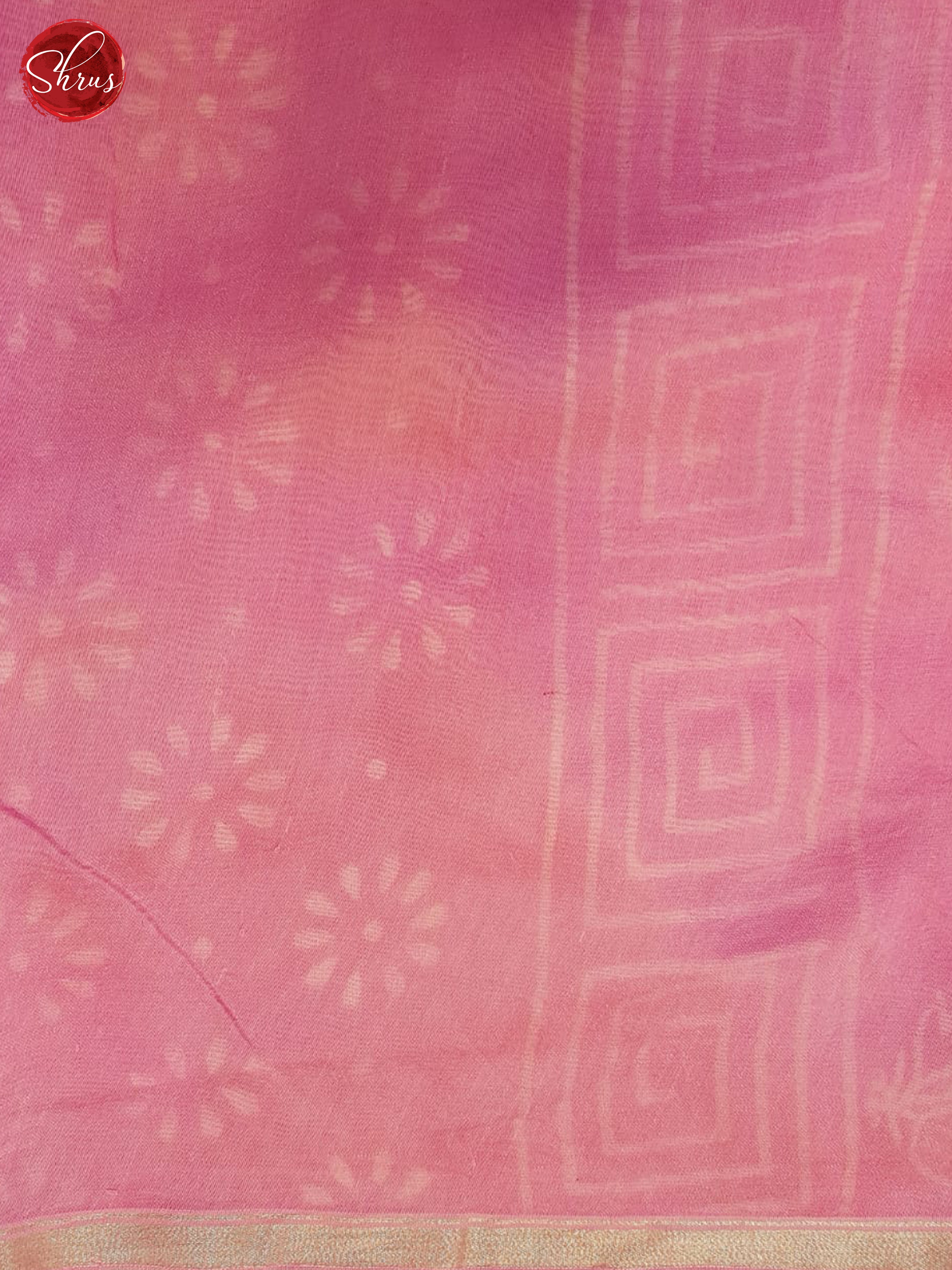 Pink(Single Tone)- Maheshwari Silk Cotton Saree - Shop on ShrusEternity.com