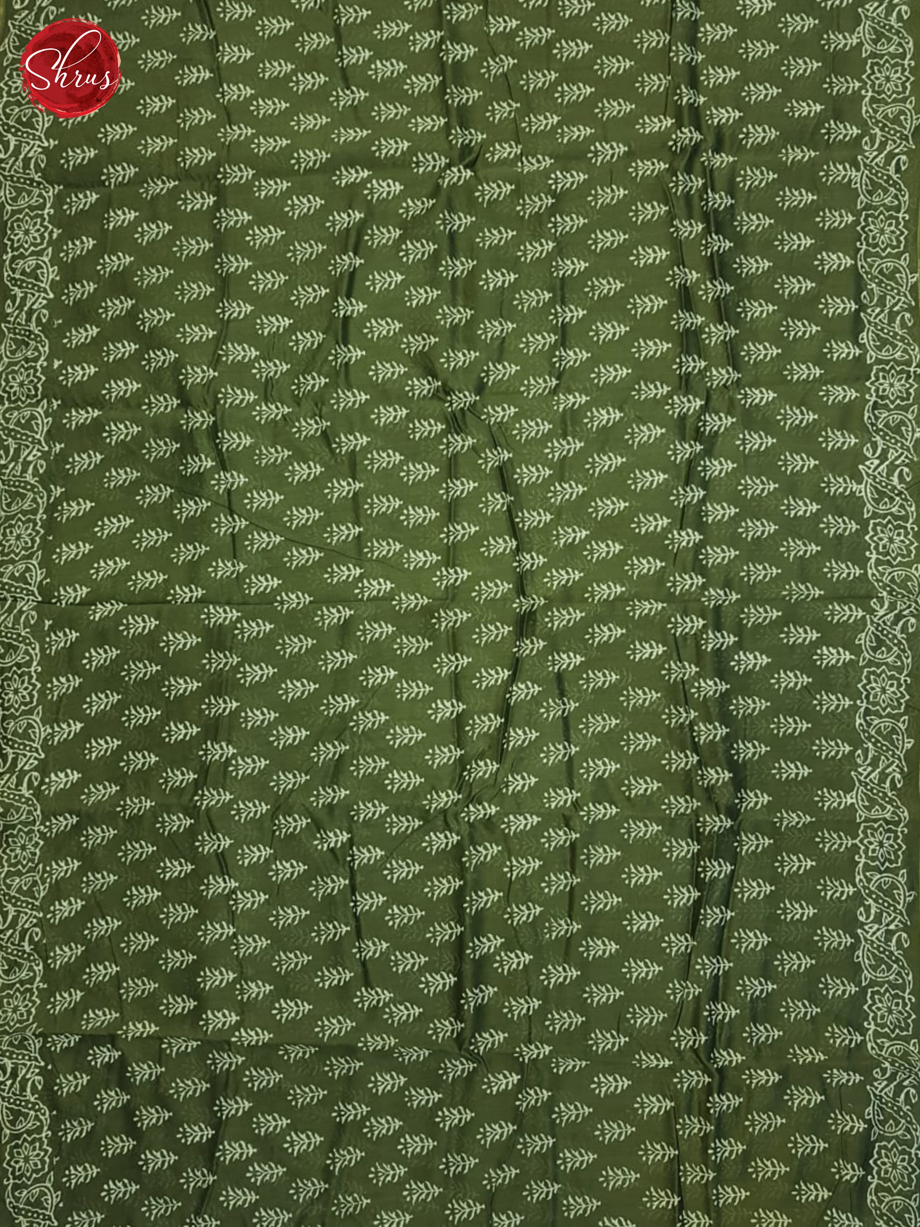 Green(SIngle Tone)- Maheshwari Silk Cotton saree - Shop on ShrusEternity.com