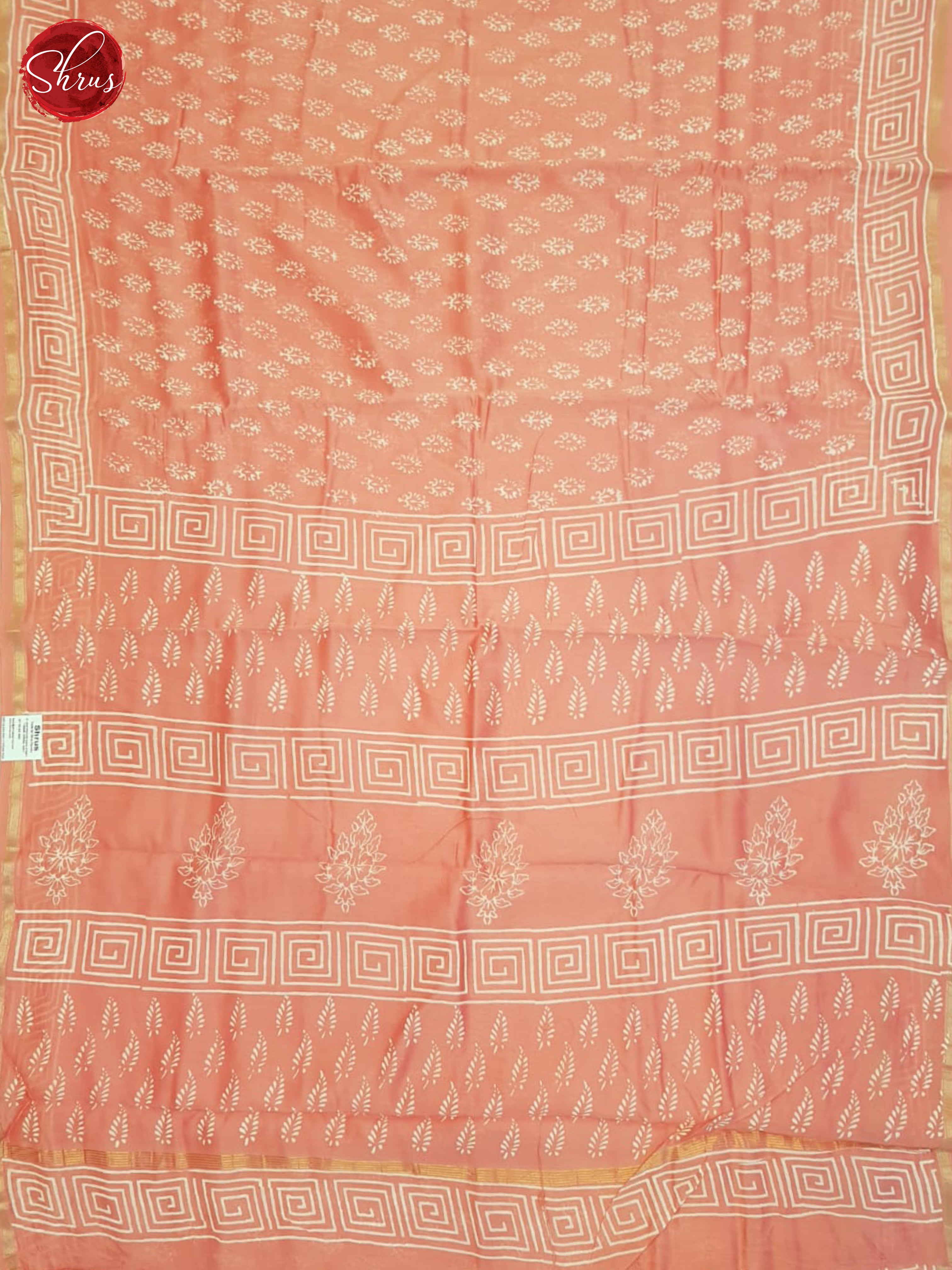 Pink(Single Tone)- Maheshwari Silk Cotton saree - Shop on ShrusEternity.com