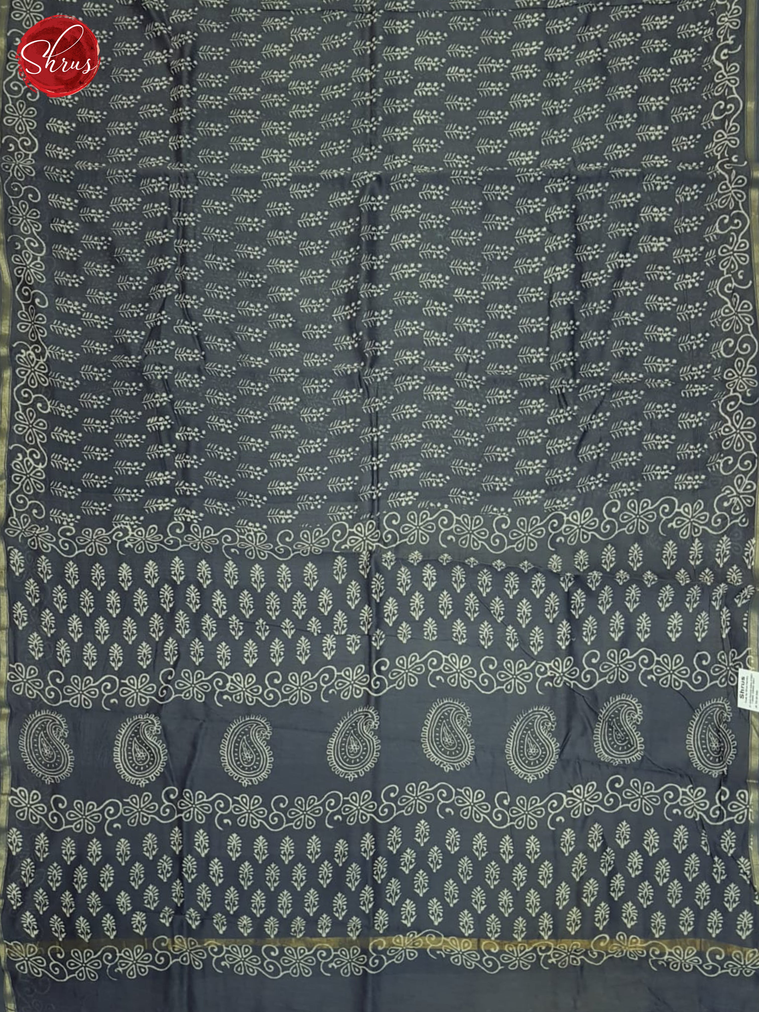 Grey(Single Tone)- Maheshwari Silk Cotton saree - Shop on ShrusEternity.com