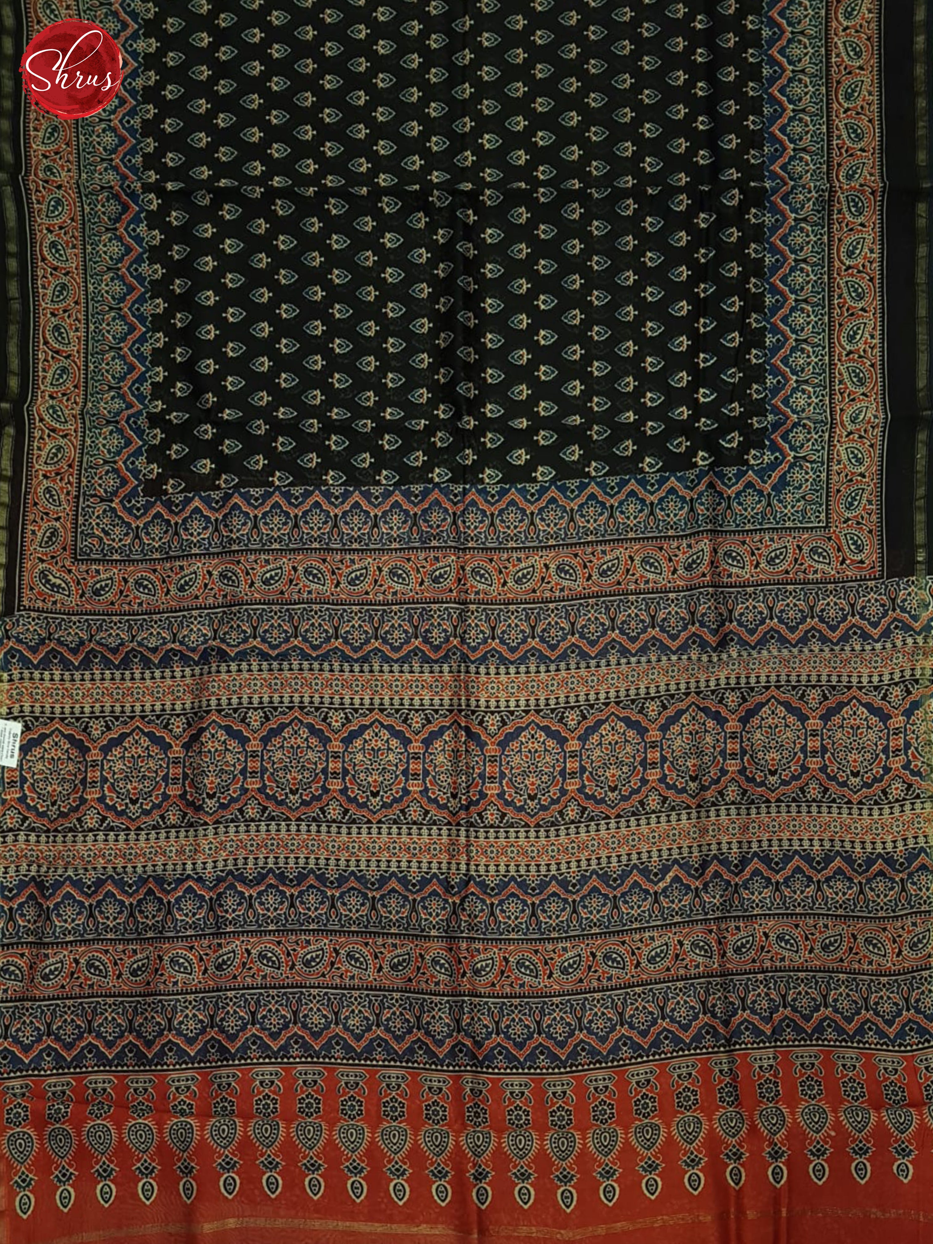 Black And Red- Maheswari Silk Cotton Saree