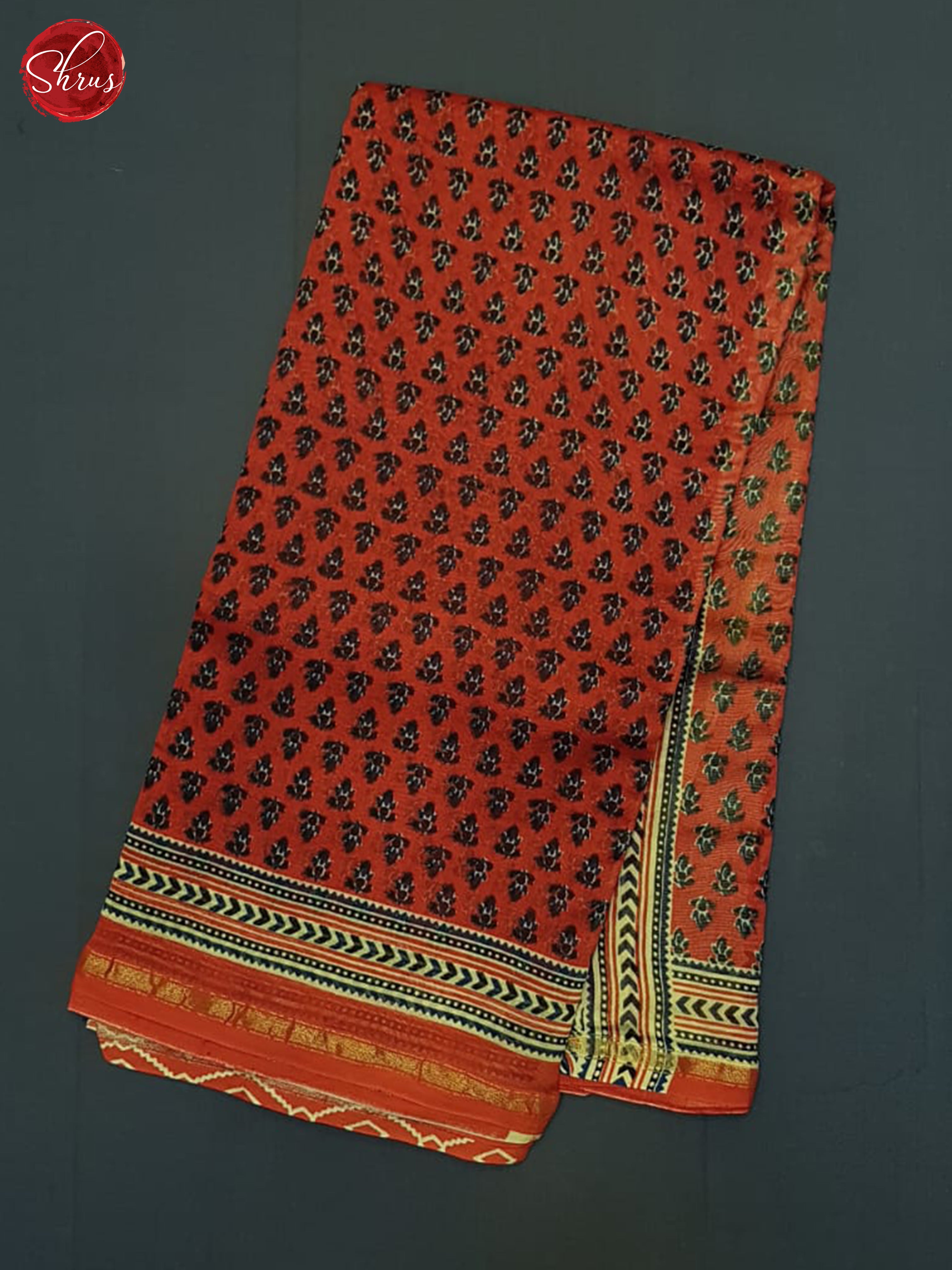 Red(Single tone)- Maheshwari Silk Cotton Saree - Shop on ShrusEternity.com