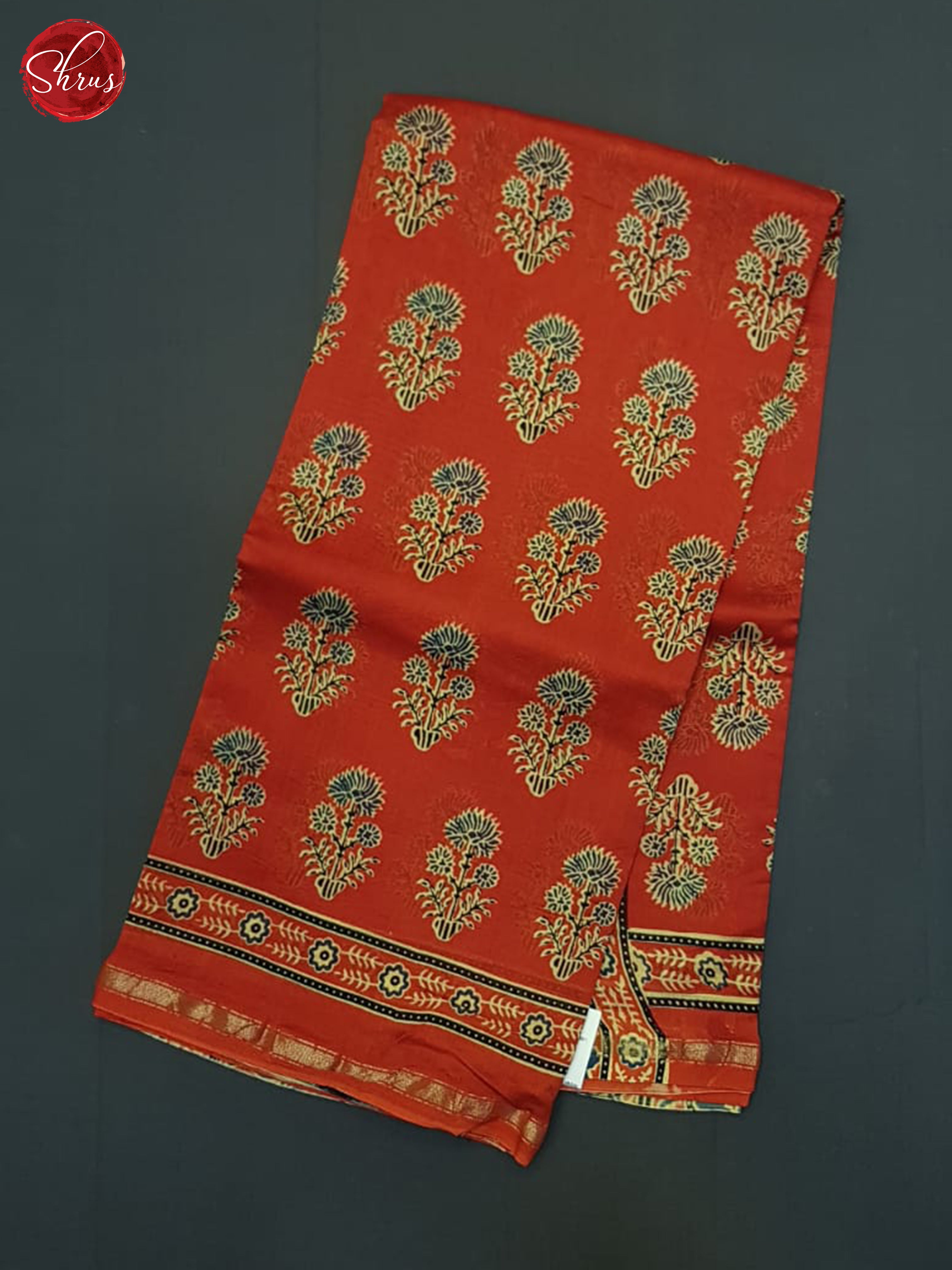 Red And Black- Maheshwari Silk Cotton Saree