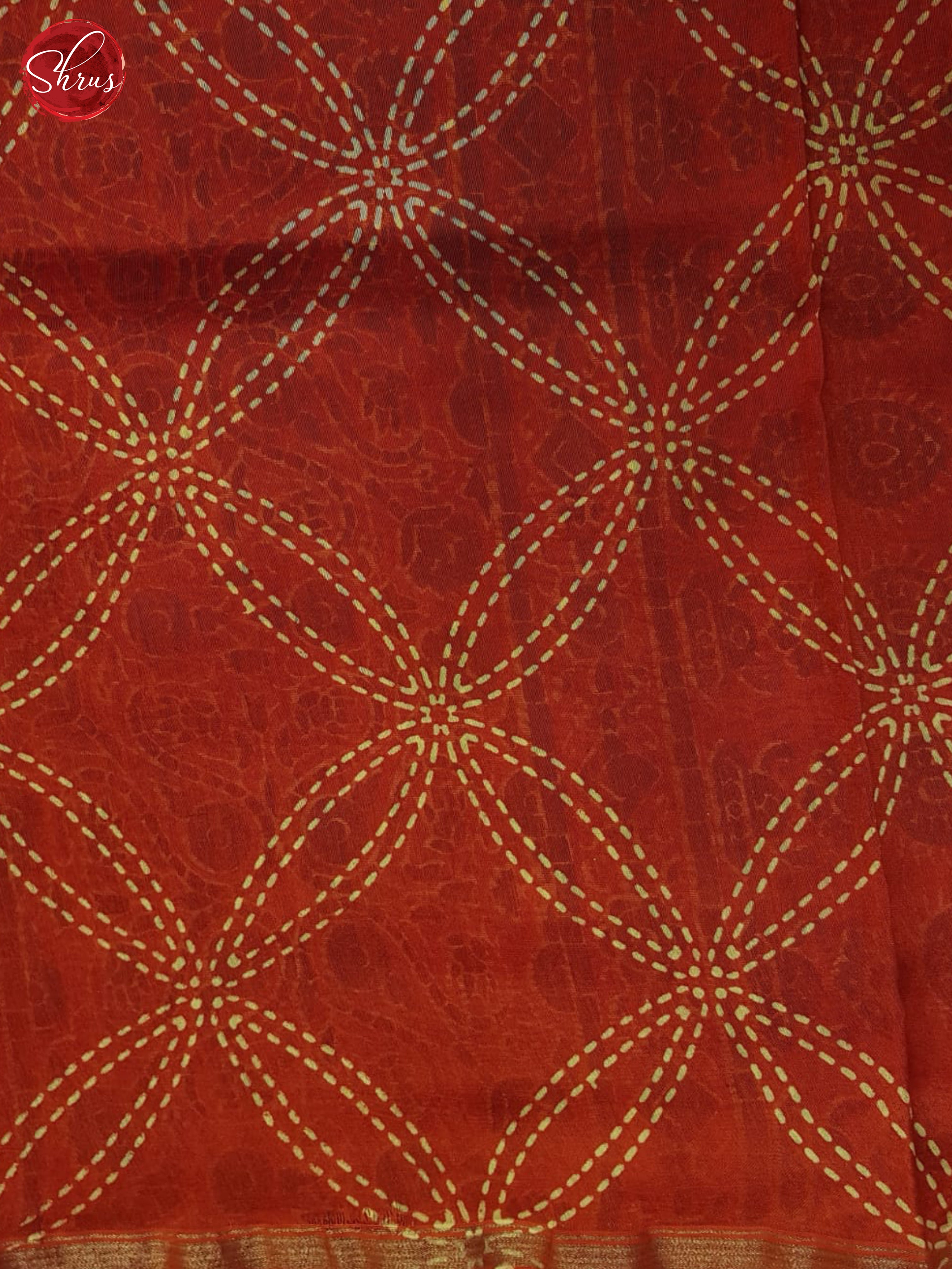 Red(Single Tone)- Maheshwari Silk Cotton saree - Shop on ShrusEternity.com