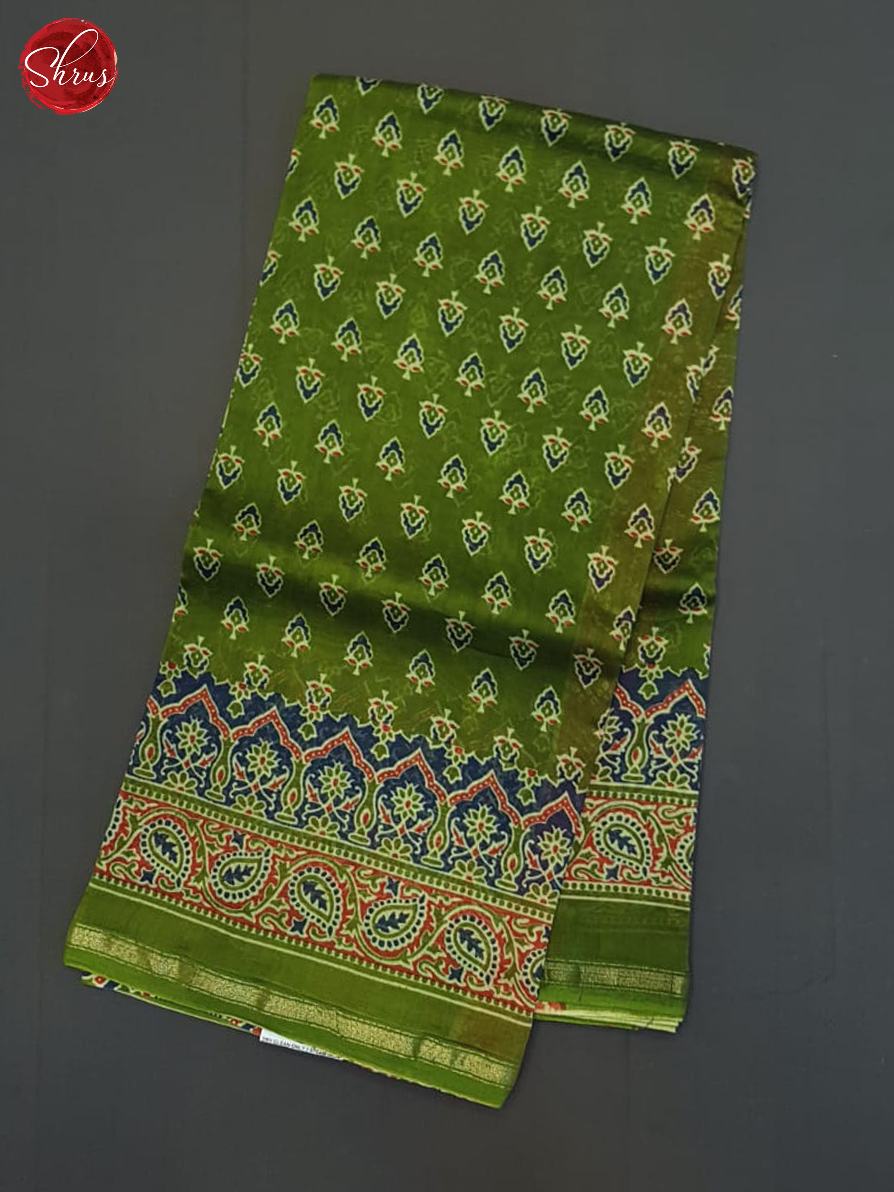 Green And Red- Maheshwari Silk Cotton Saree - Shop on ShrusEternity.com