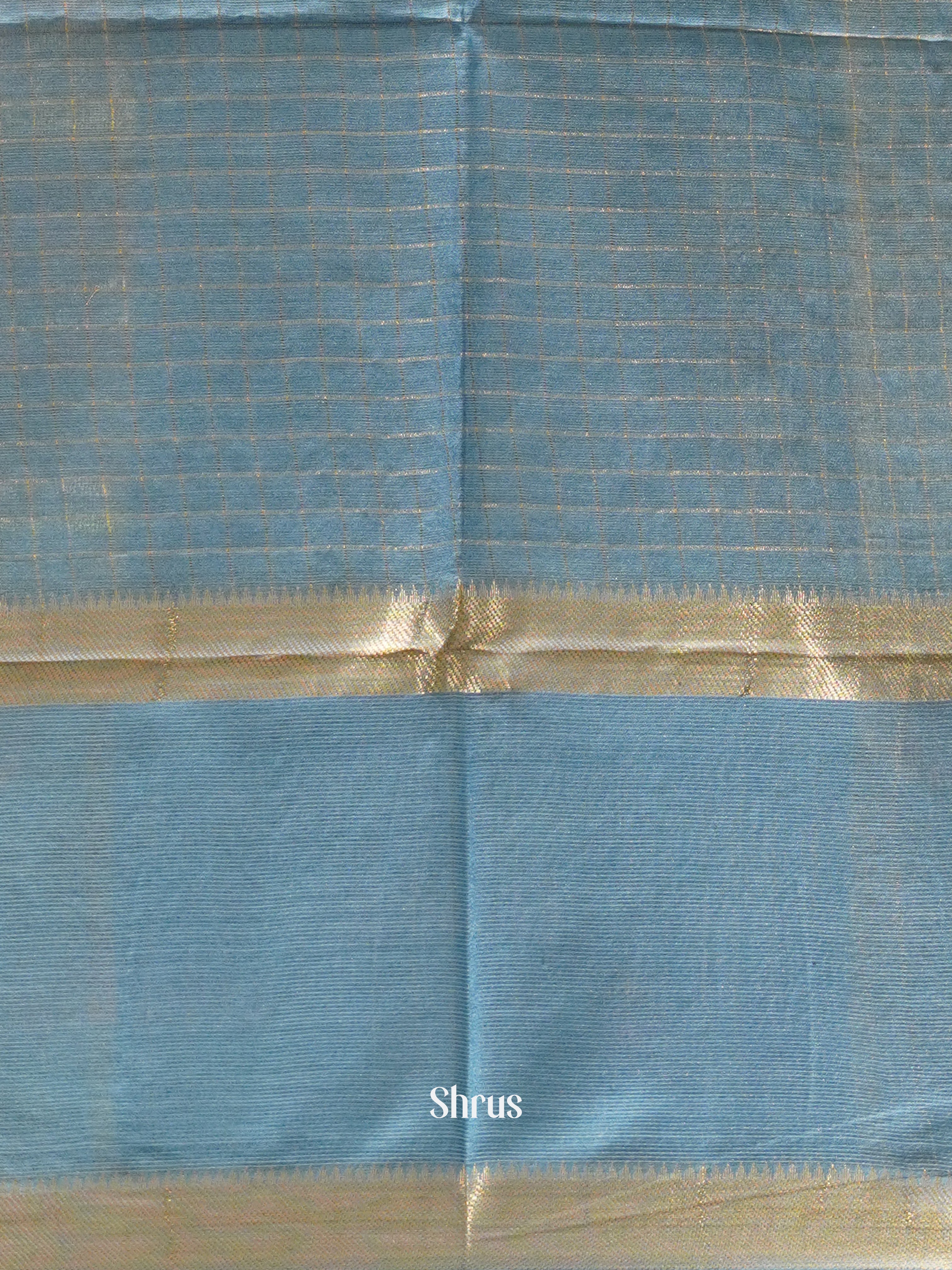 Navy Blue & Light Blue -  Shibori  Saree - Shop on ShrusEternity.com