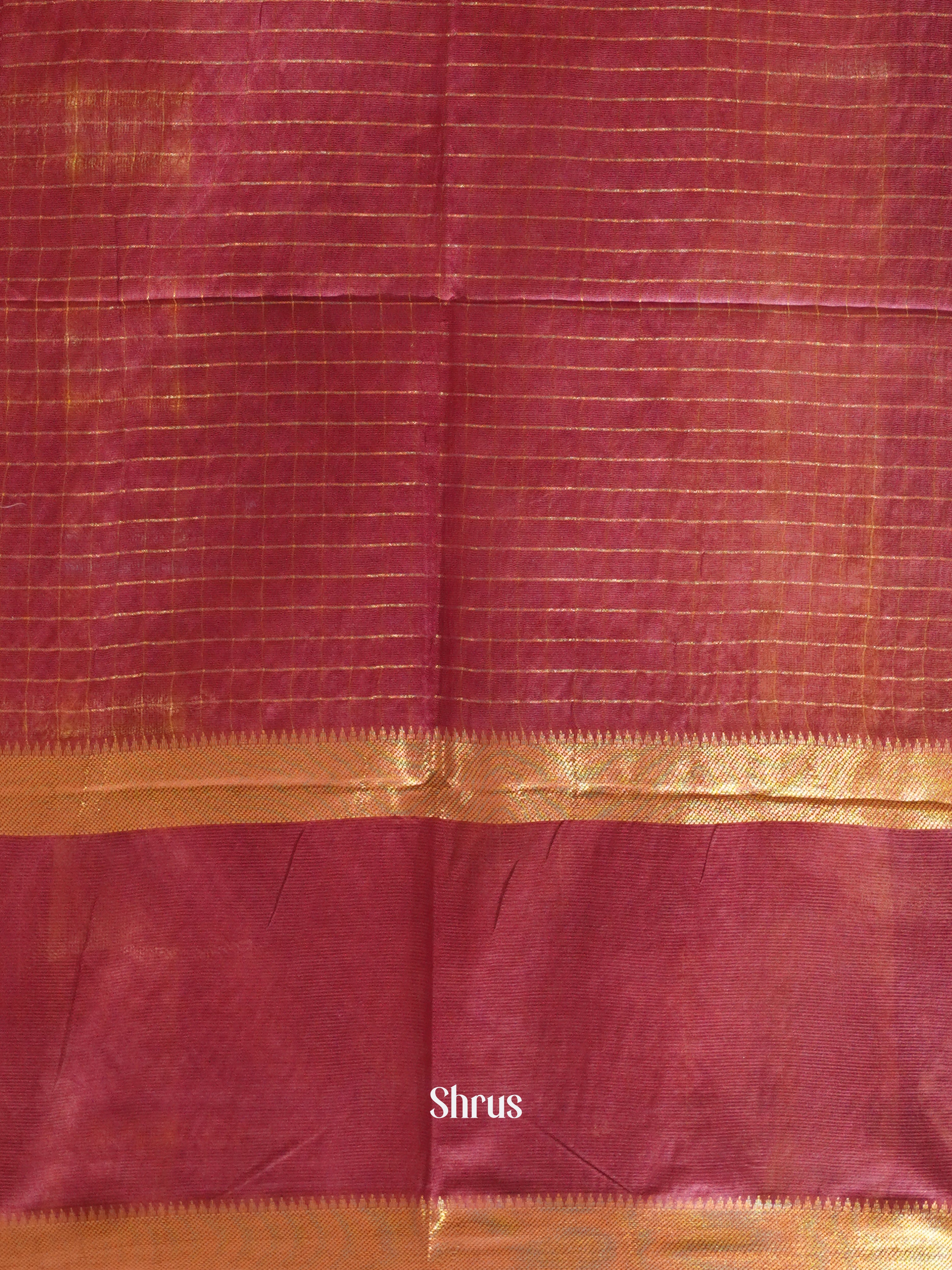 Brown & Red -Shibori  Saree - Shop on ShrusEternity.com