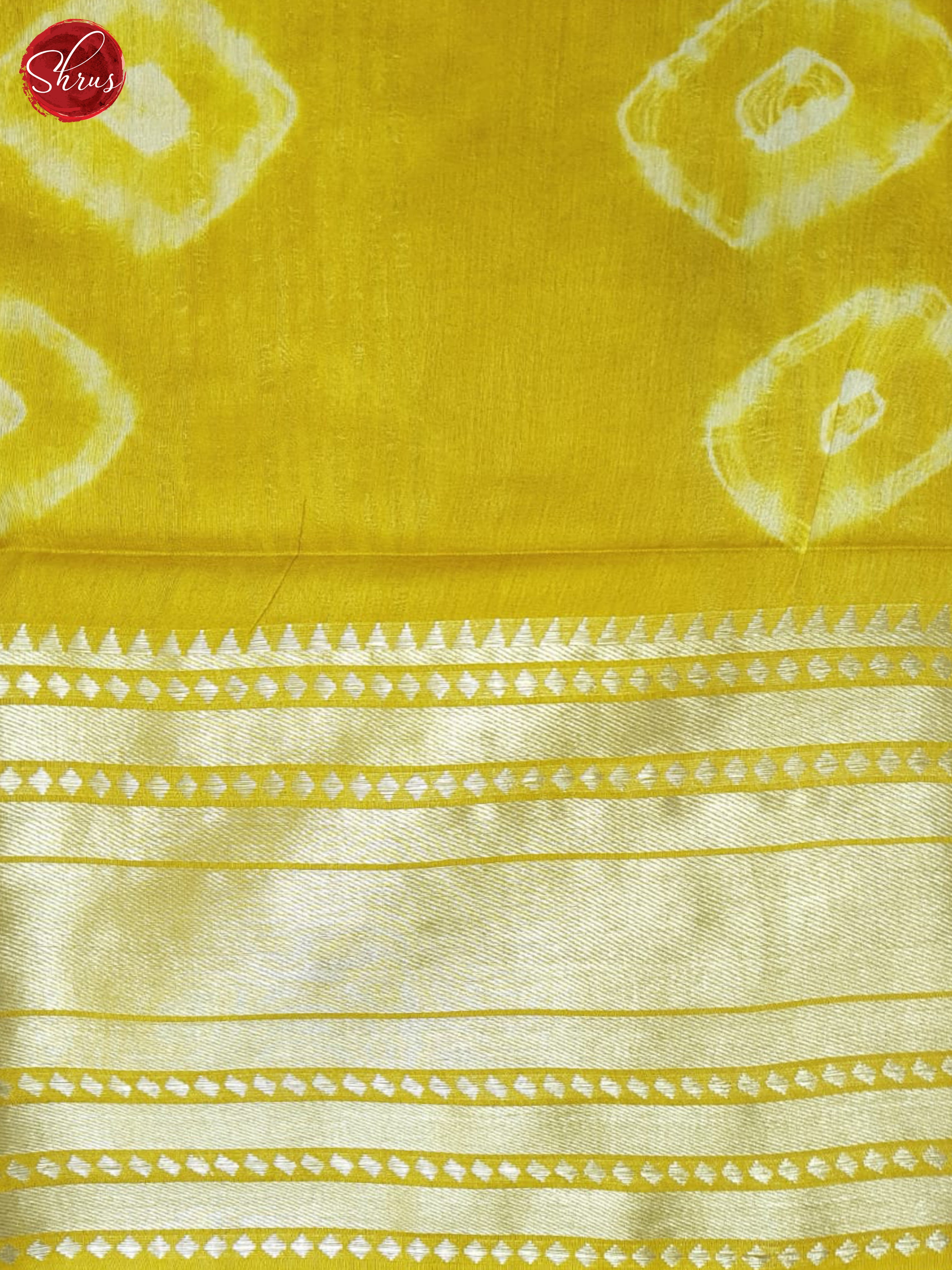 Mustard & Cream - Shibori saree - Shop on ShrusEternity.com