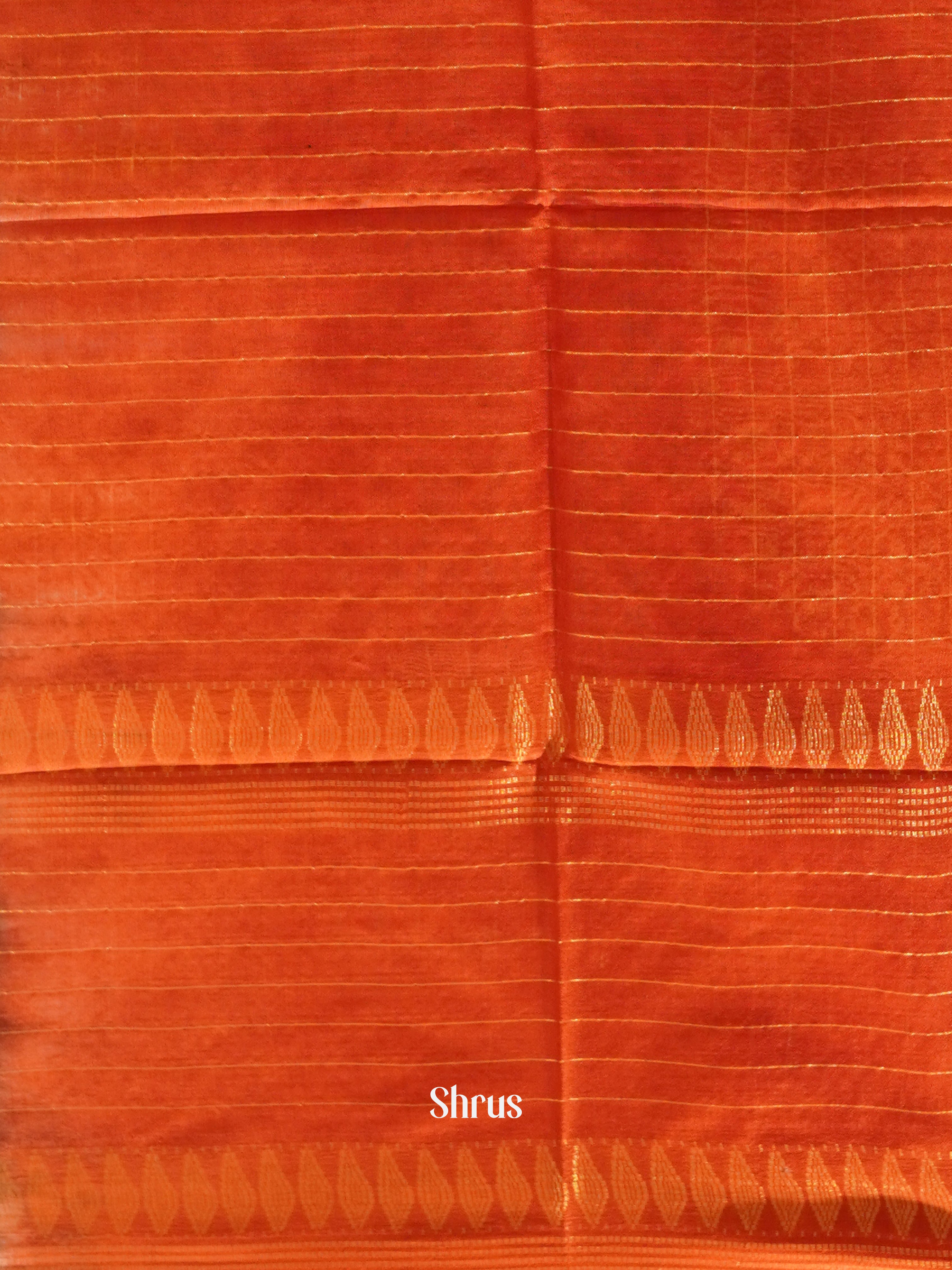 Brown & Brick Orange - Shibori  Saree - Shop on ShrusEternity.com