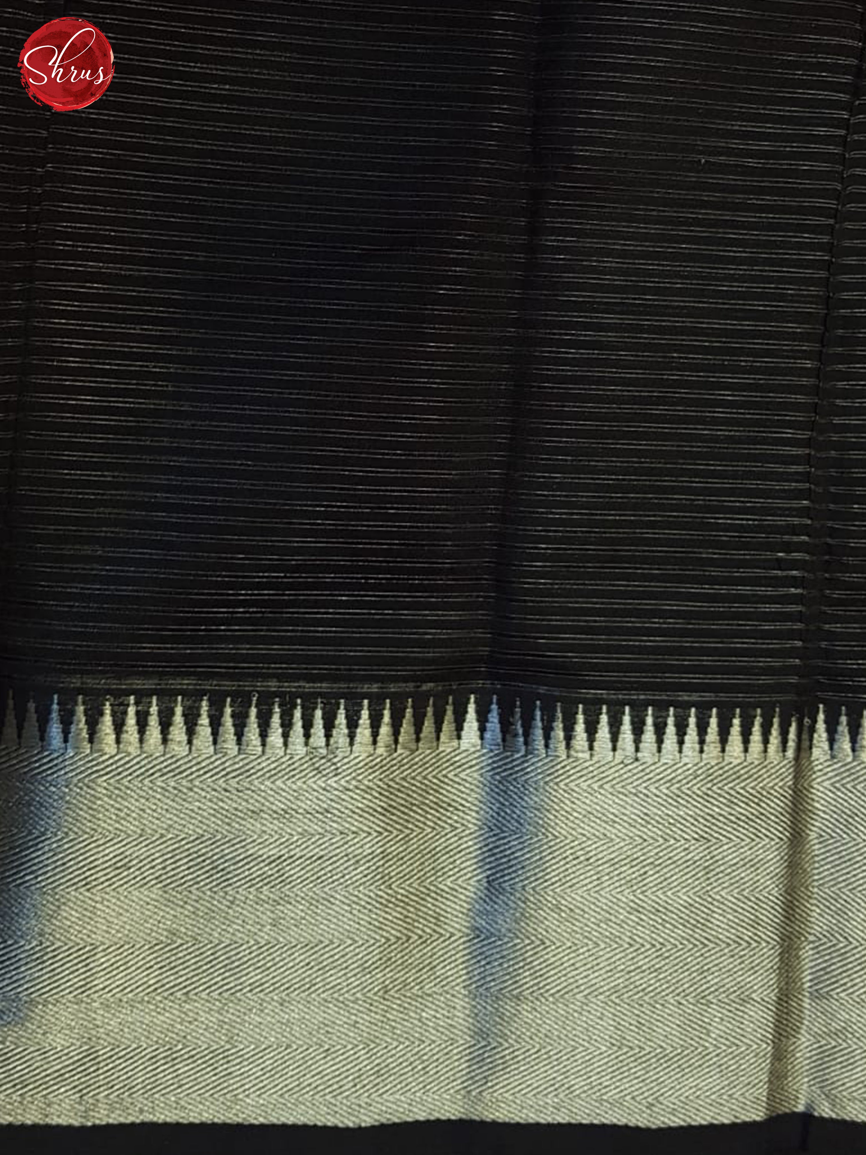 Black(Single Tone)- Mangalagiri Silk Cotton Saree - Shop on ShrusEternity.com