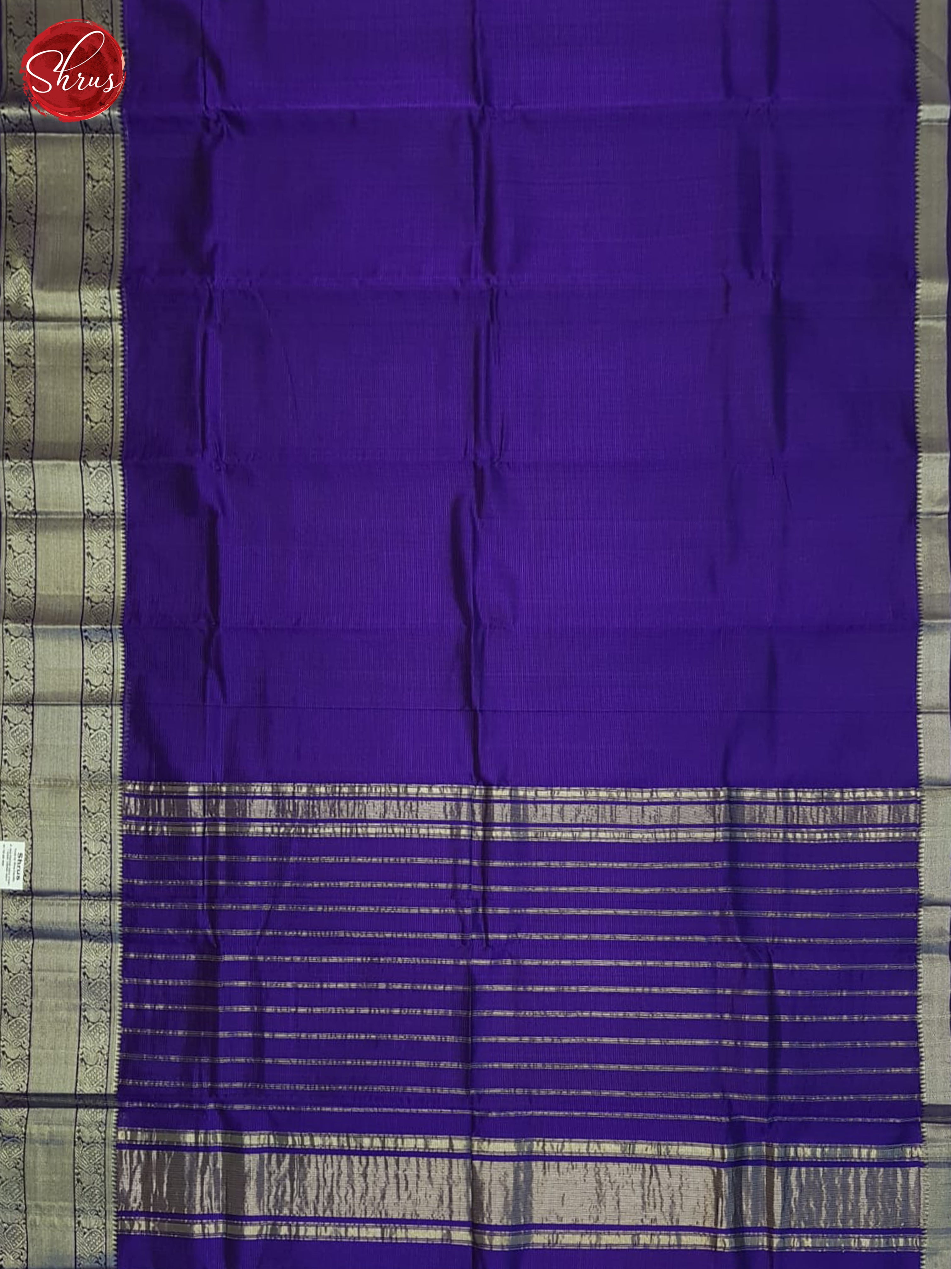 Violet(Single tone)- Mangalagiri Silk Cotton Saree - Shop on ShrusEternity.com