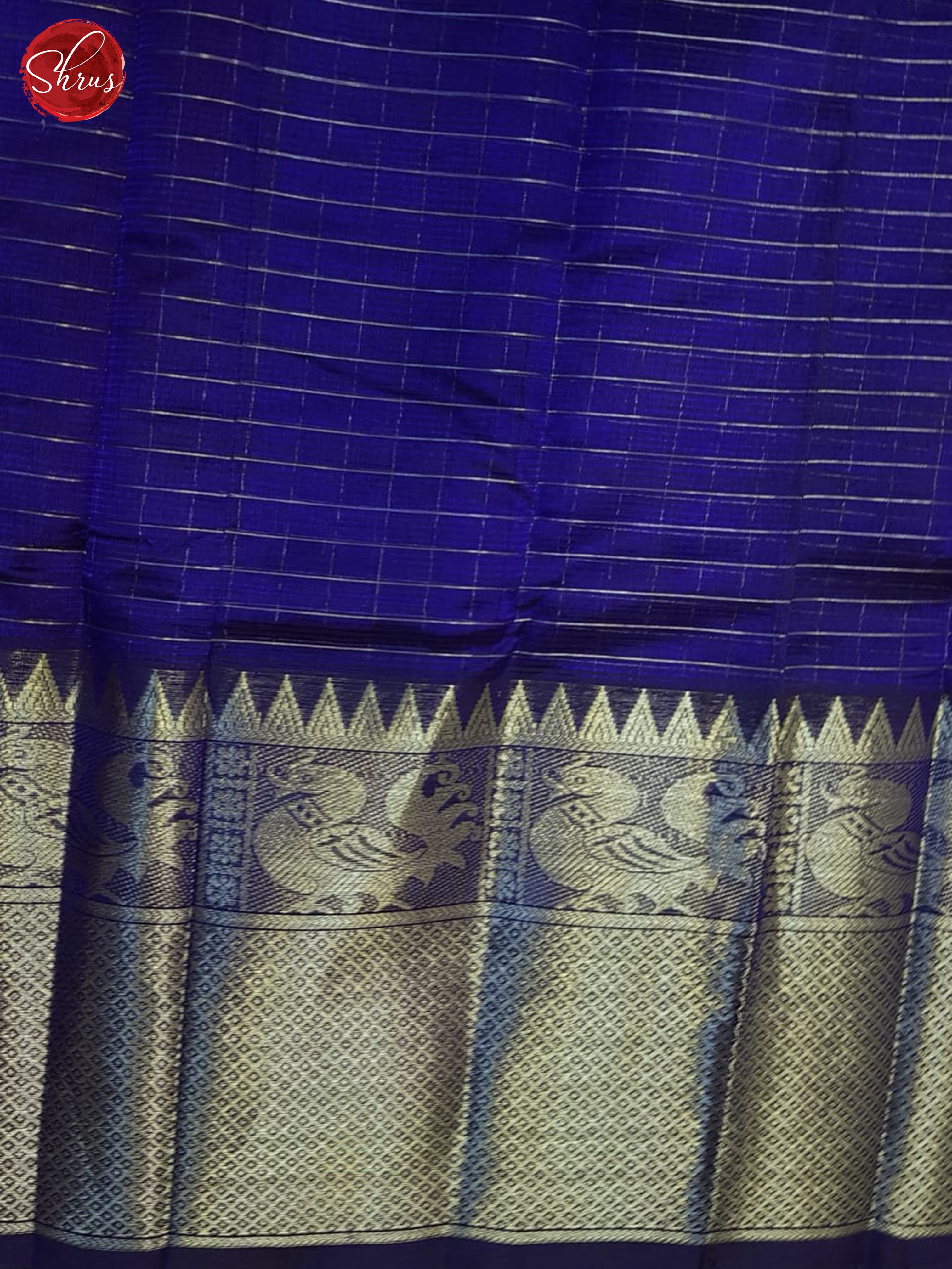 Blue(SIngle Tone)- Mangalagiri Silk Cotton Saree - Shop on ShrusEternity.com