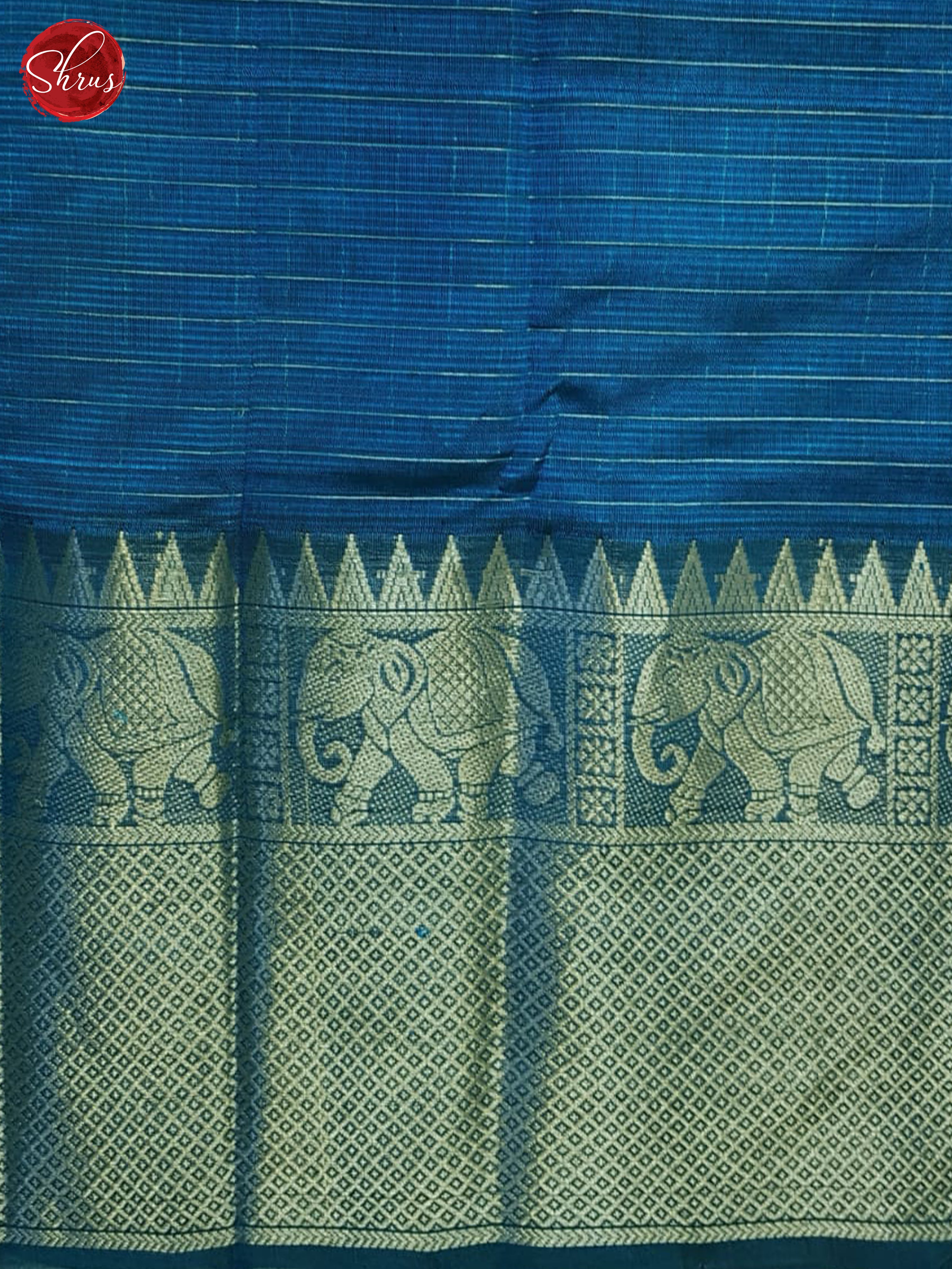 Blue(Single Tone)-Mangalagiri Silk Cotton Saree - Shop on ShrusEternity.com