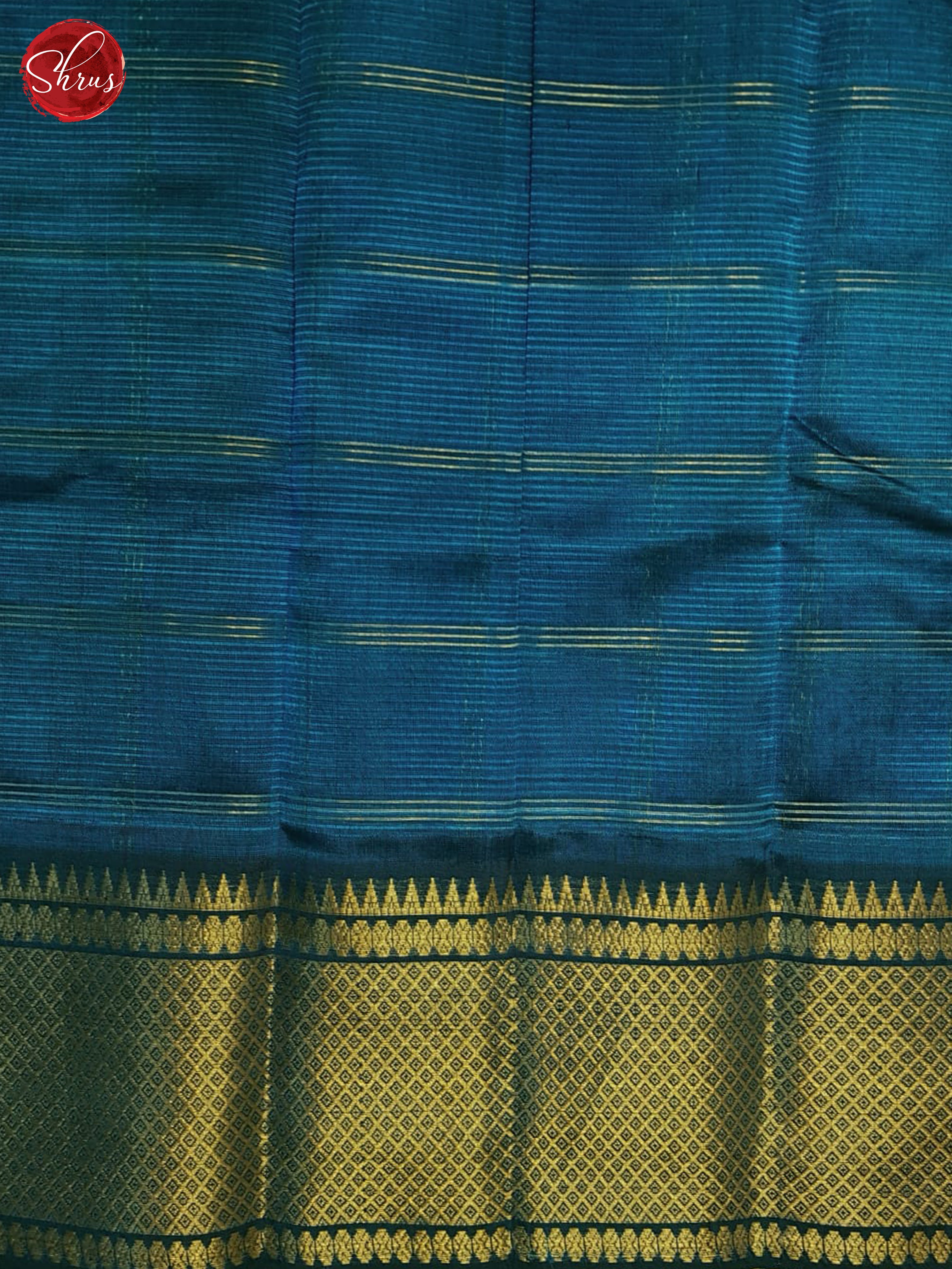 Blue(Single Tone)- Mangalagiri Silk Cotton Saree - Shop on ShrusEternity.com