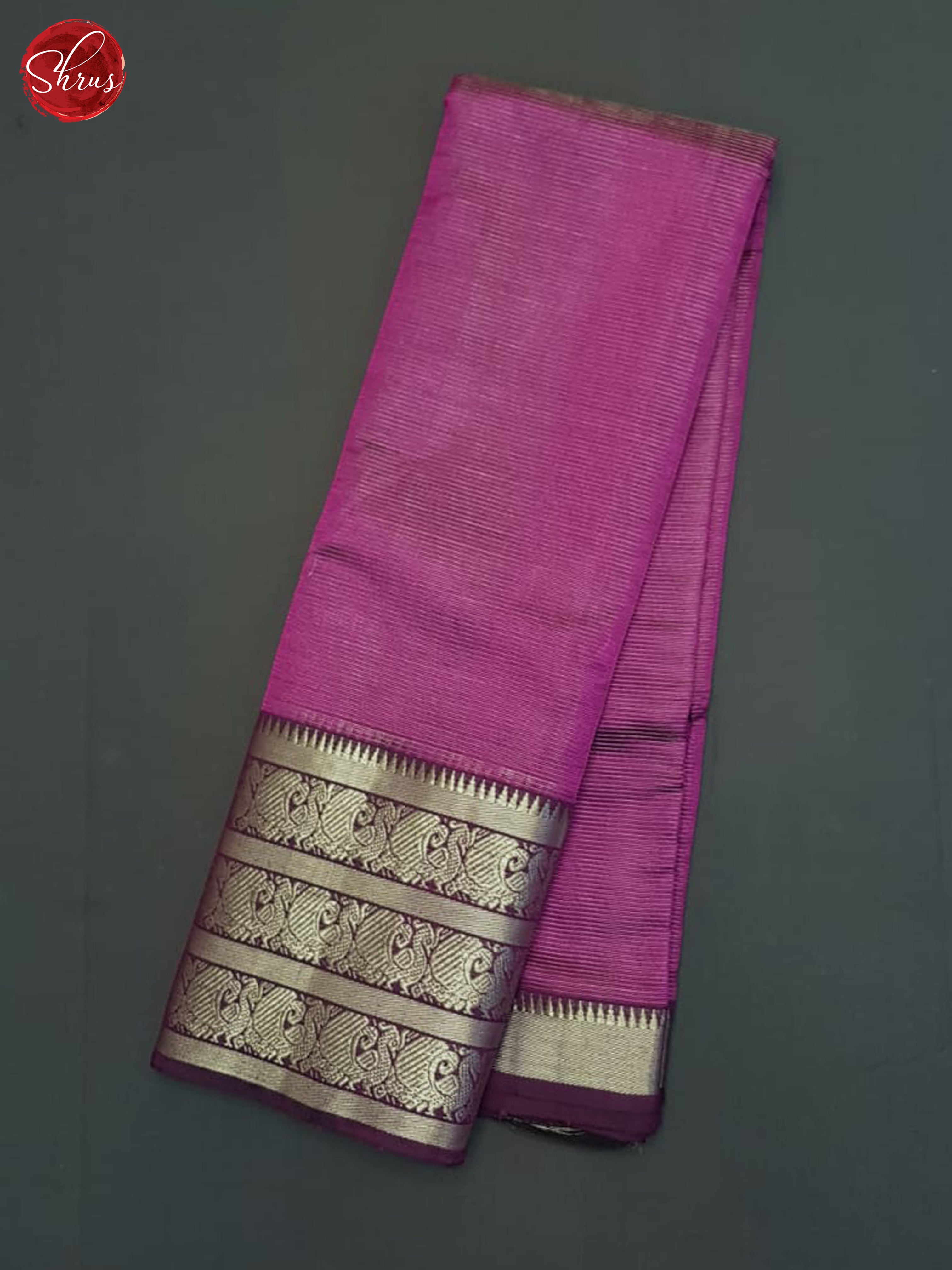 Majenta Pink(Single Tone)- Mangalagiri Silk Cotton Saree - Shop on ShrusEternity.com